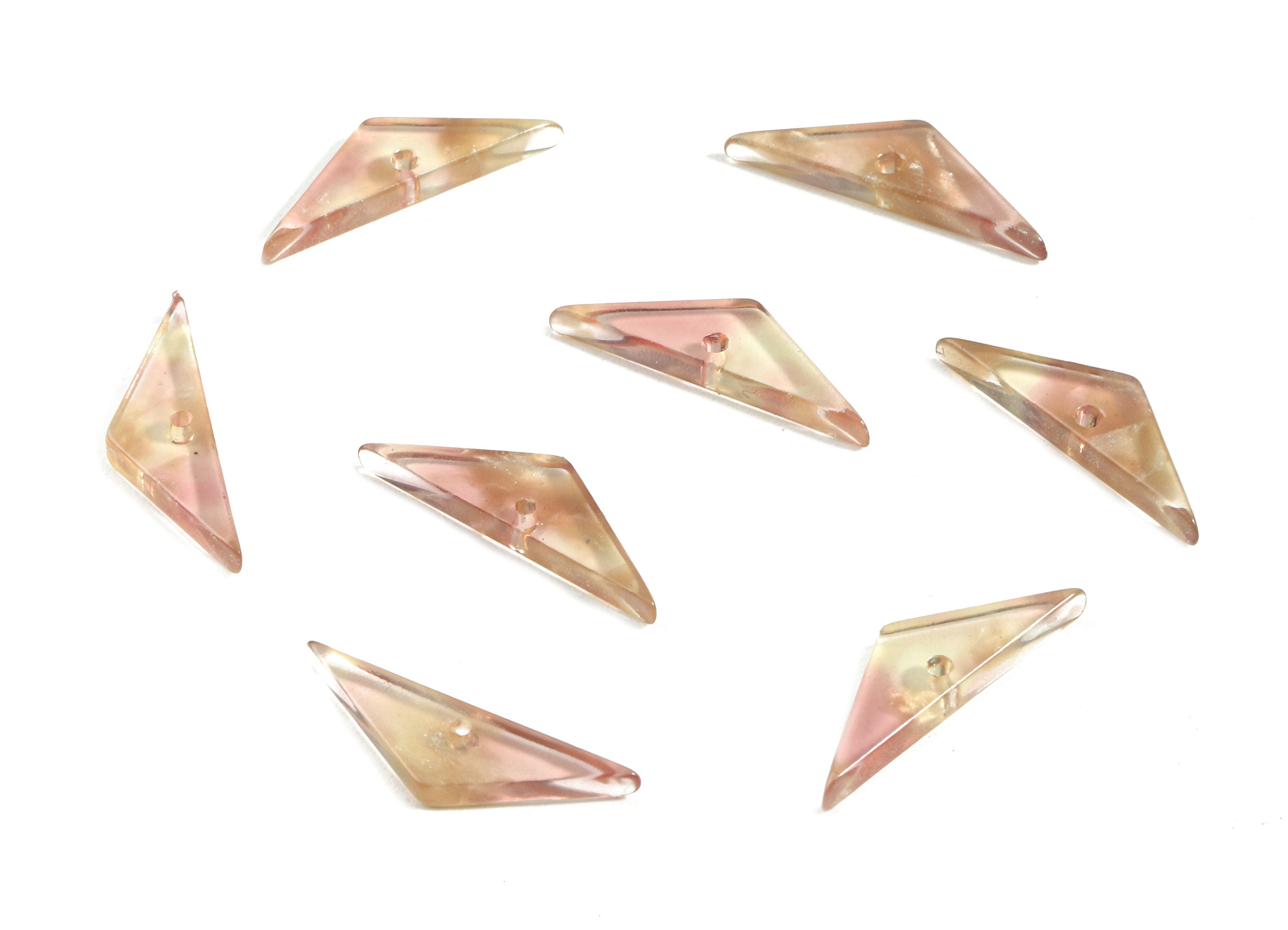 Acetate Triangle Charms - Triangle Earrings and Pendant - Earring Findings - Jewelry Supplies - Color Code:A45 - 23.5x7.1x2.9mm - AC1804-A45 - DOMEDBAZAAR