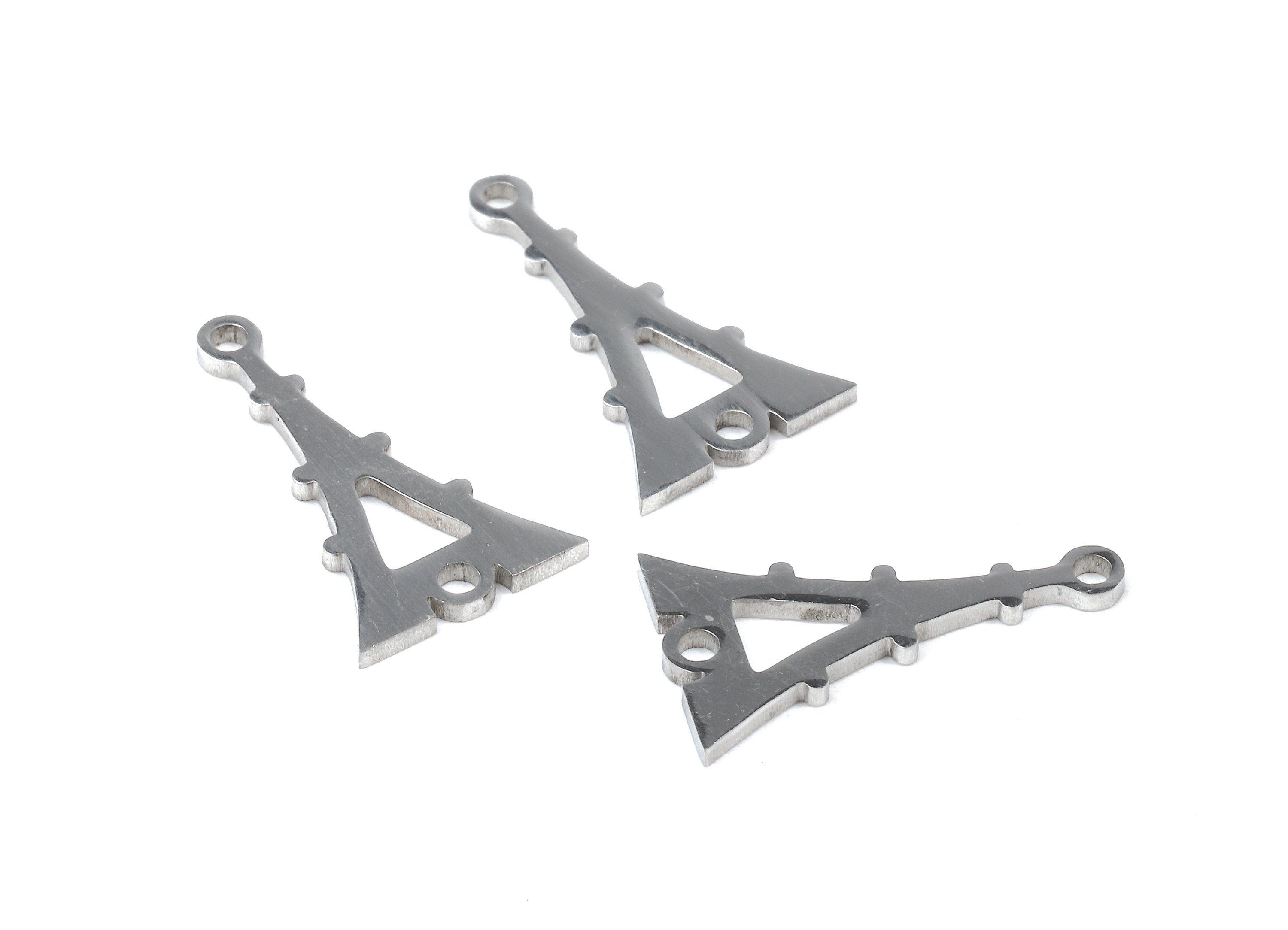 Stainless Steel Eiffel Tower Connector - Eiffel Tower Earrings Charms and Pendant - Bracelet Pendant - 17.37x9.99x0.95mm - SS1114 - DOMEDBAZAAR