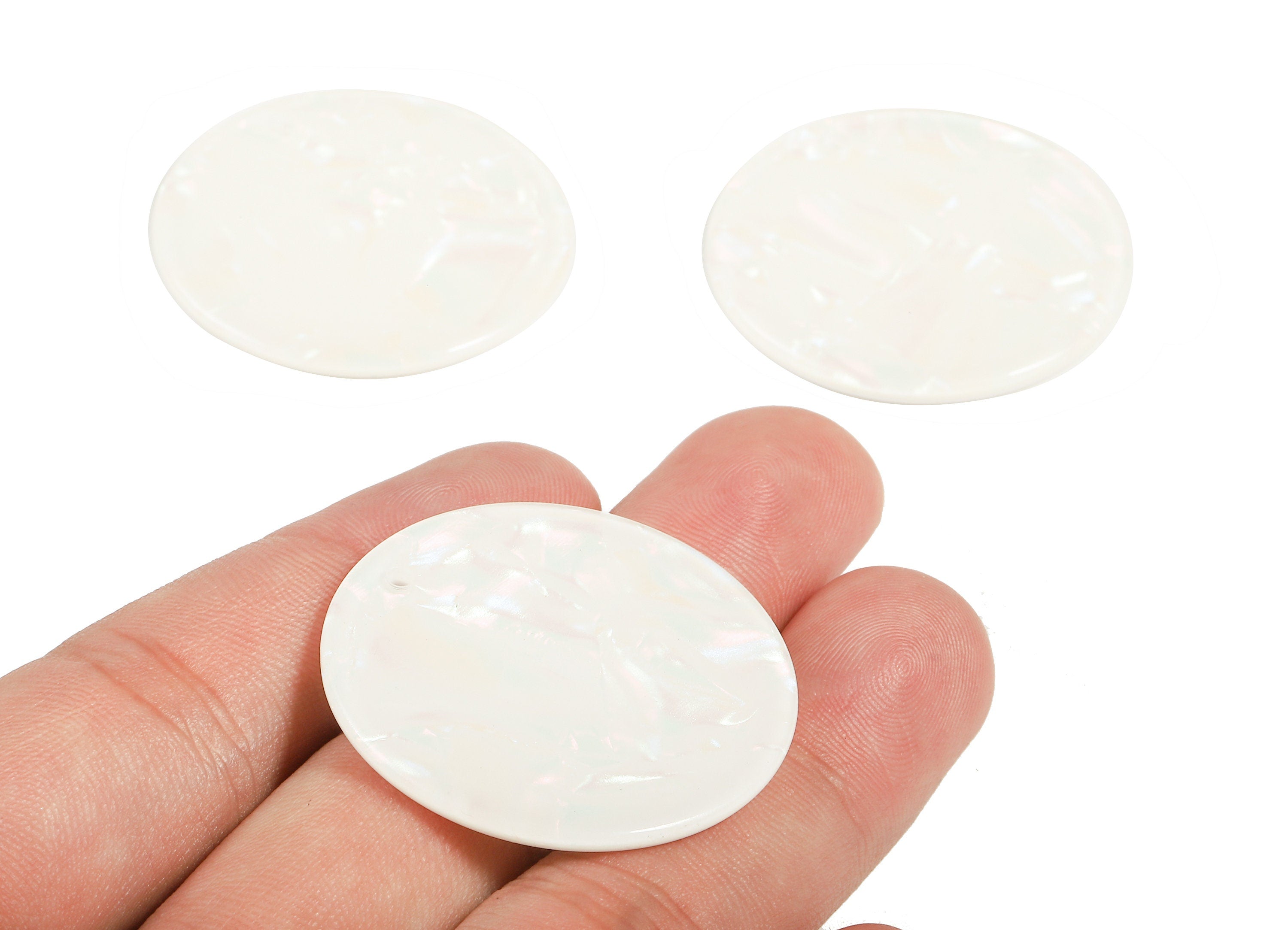 Acetate Round Charms - Coin Earrings and Pendant - Earring Findings - Jewelry Supplys - Color Code: A390 - 35x35x2.11mm - AC1135-A390 - DOMEDBAZAAR