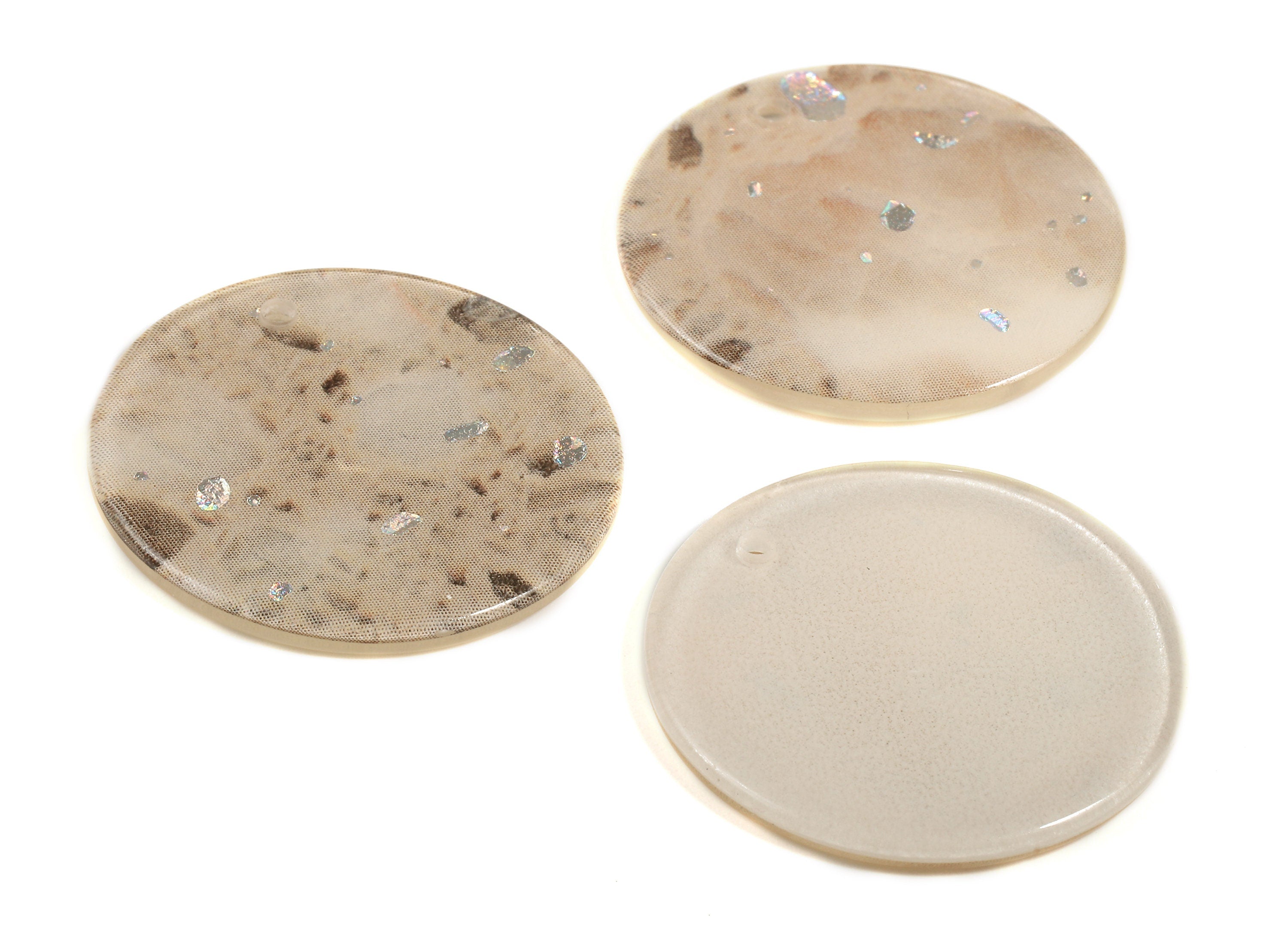 Acetate Round Charms - Round Earring and Pendant - Earring Findings - Jewelry Supplys - Color Code: A389 - 35x35x2.11mm - AC1315-A389 - DOMEDBAZAAR