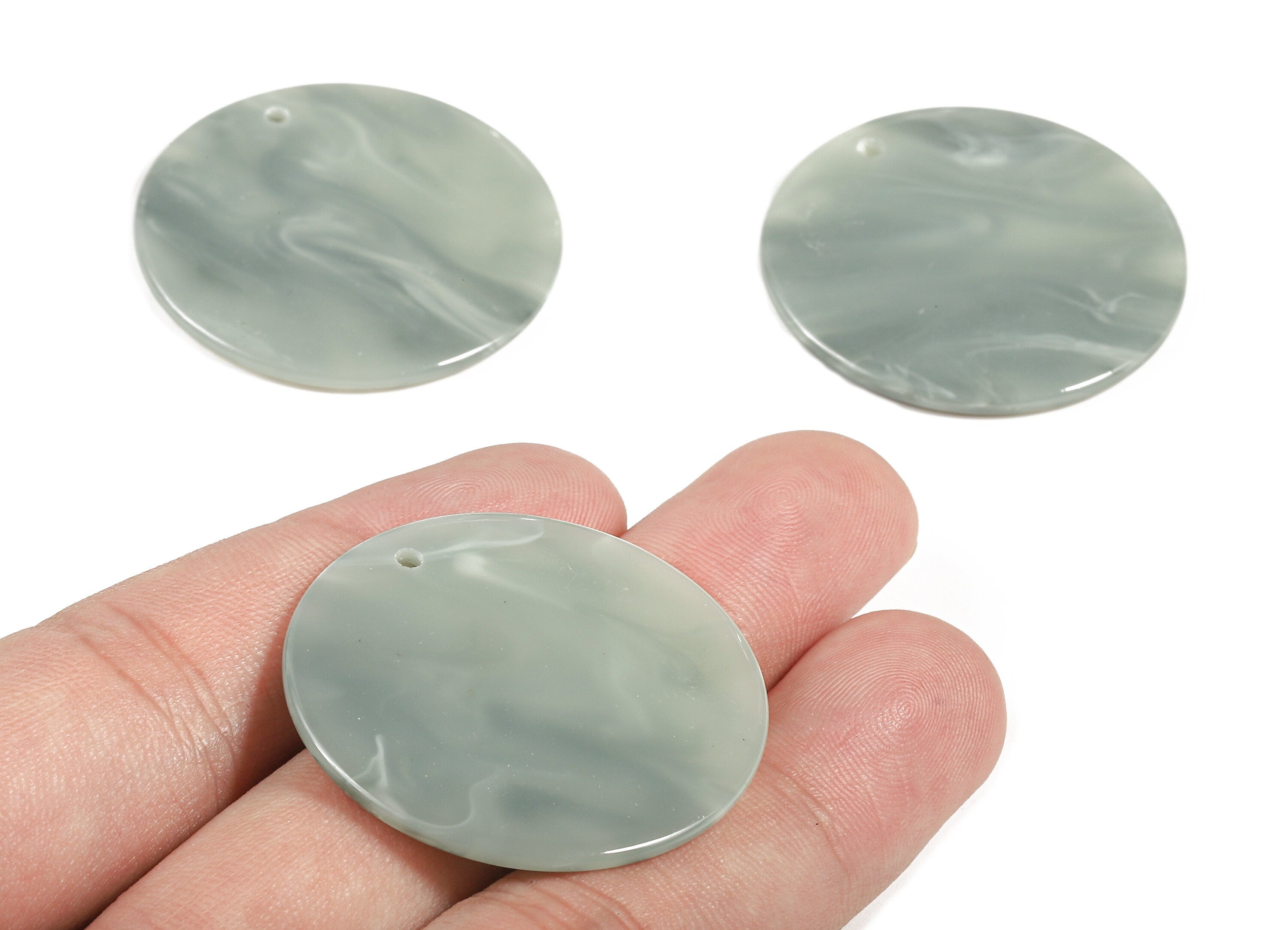 Acetate Round Charms - Coin Earrings and Pendant - Earring Findings - Jewelry Supplys - Color Code: A380 - 35x35x2.11mm - AC1135-A380 - DOMEDBAZAAR