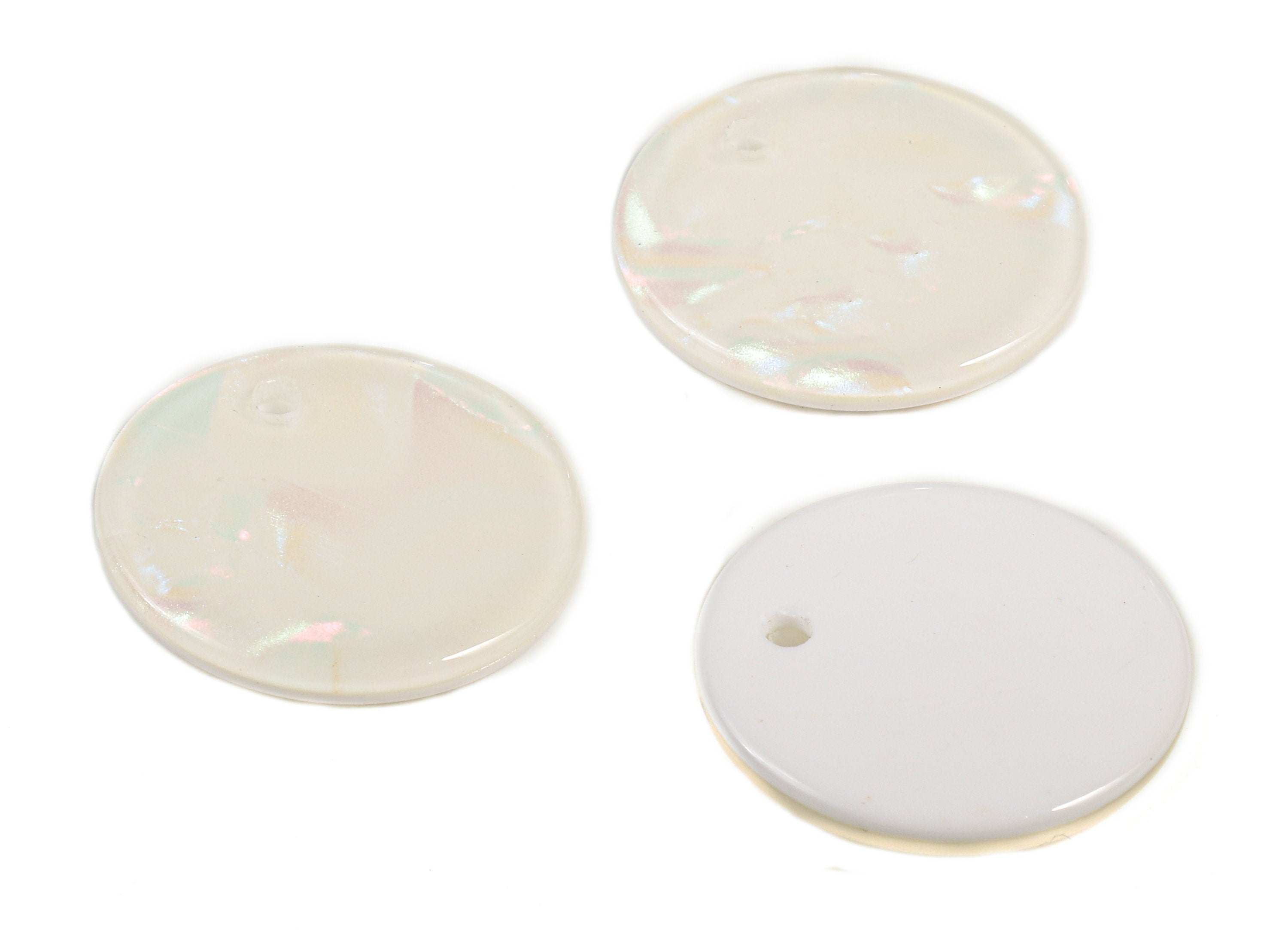 Acetate Round Charms - Coin Earrings and Pendant - Earring Findings - Jewellery Supplies - Color Code: A389 - 20.1x20.1x2.28mm - AC1213-A390 - DOMEDBAZAAR