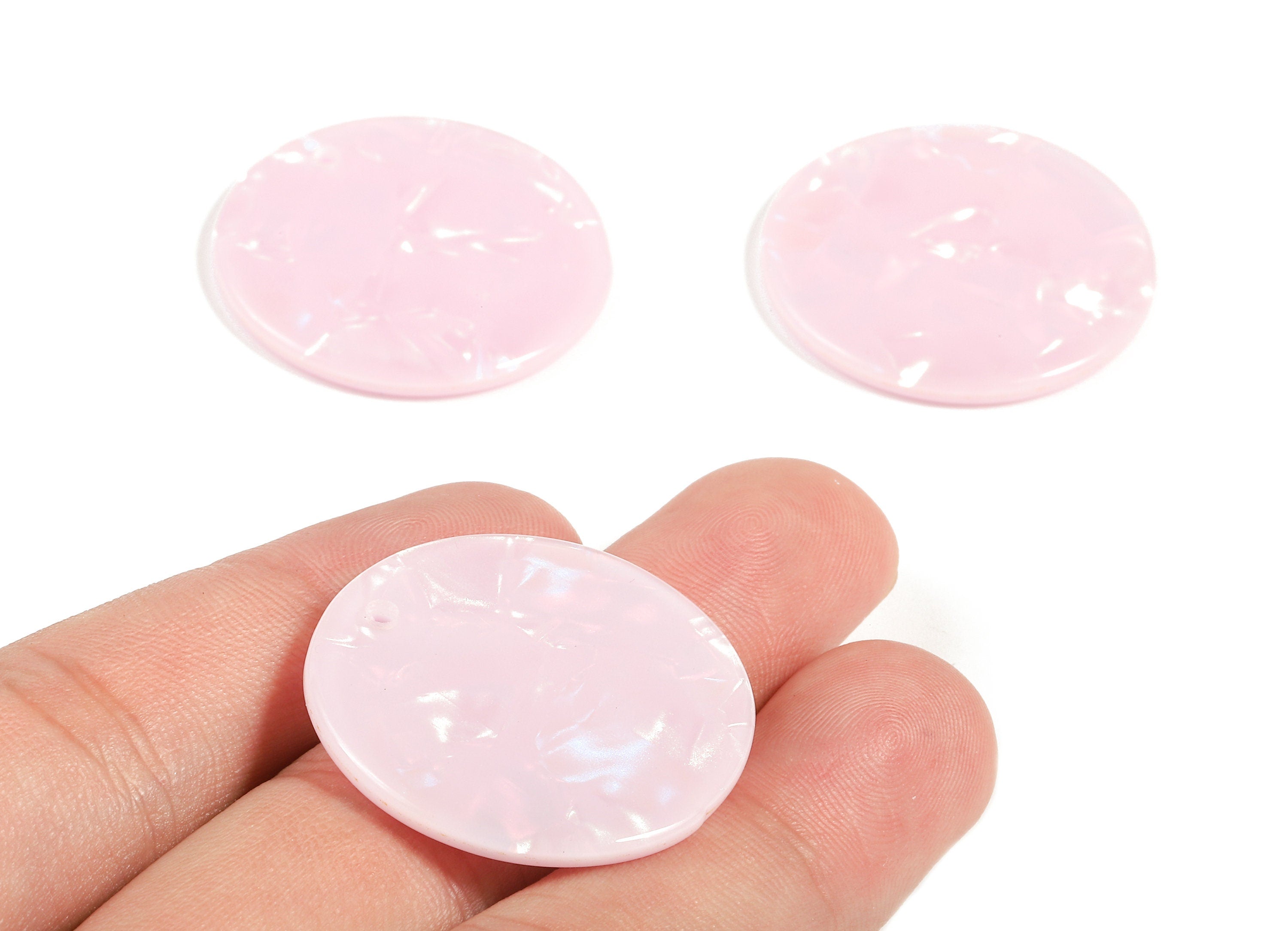 Acetate Round Charms - Round Earring and Pendant - Earring Findings - Jewelry Supplys - Color Code: A393 - 35x35x2.11mm - AC1315-A393 - DOMEDBAZAAR