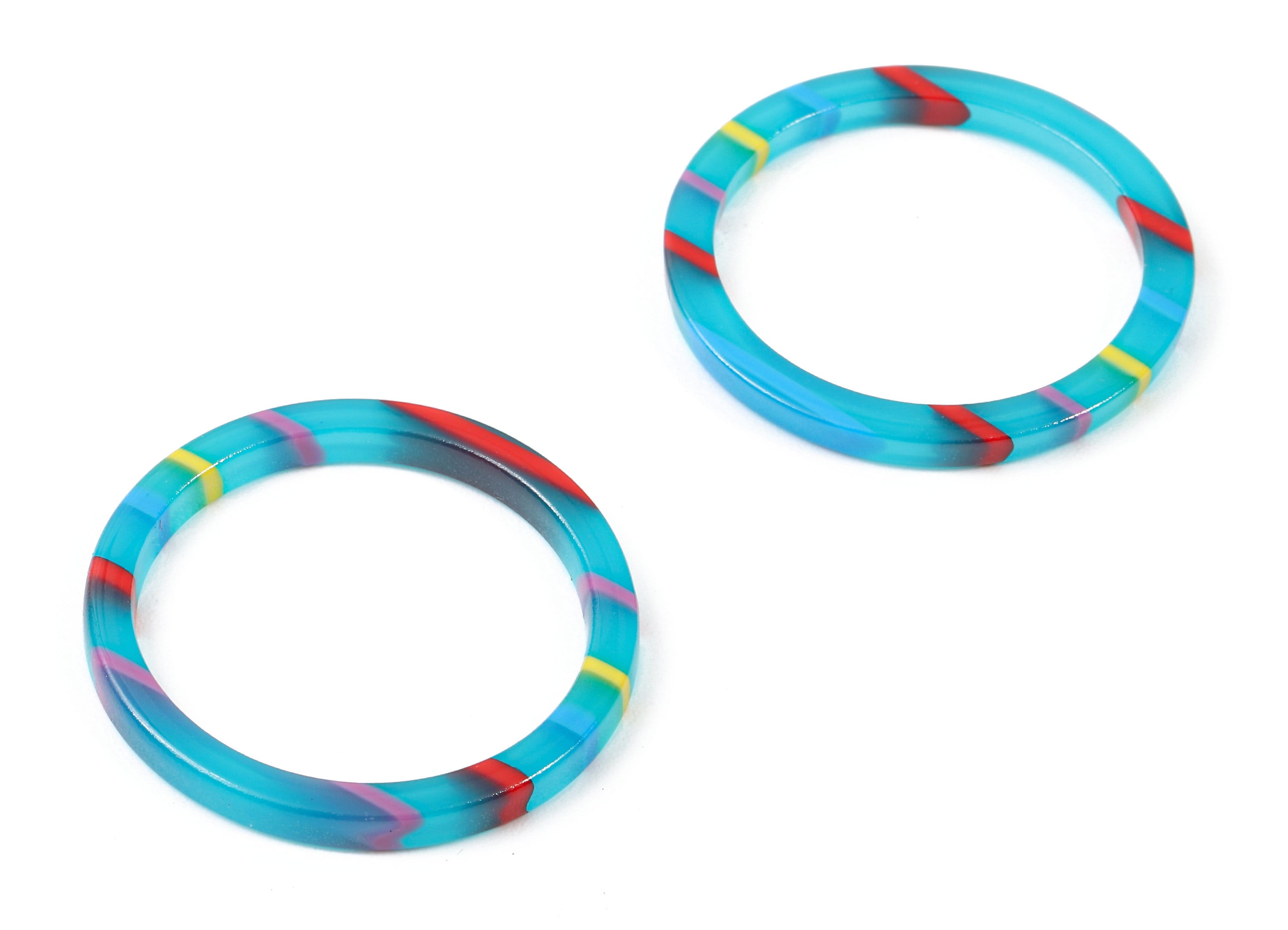 Acetate Circle Charms - Hoop Earring and Pendant -Earring Findings - Jewelry Supplies - Color Code: A139- 29.2x29.2x2.75mm - AC1194-A139 - DOMEDBAZAAR