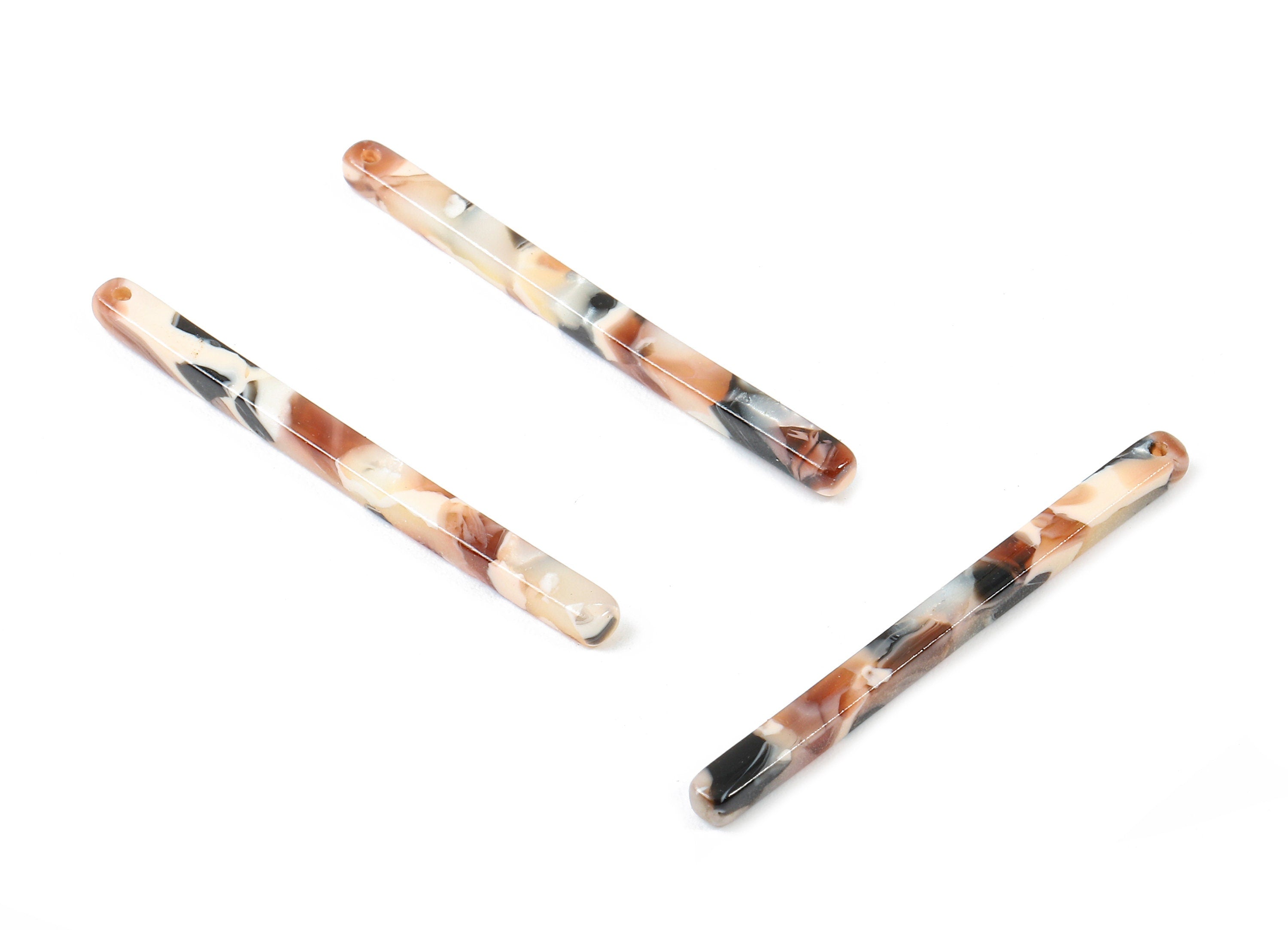 Acetate Stick Charms - Stick Earrings and Pendant - Earring Findings - Jewelry Supplies - Color Code: A51 - 39.5x2.67x2.87mm - AC1041-A51 - DOMEDBAZAAR
