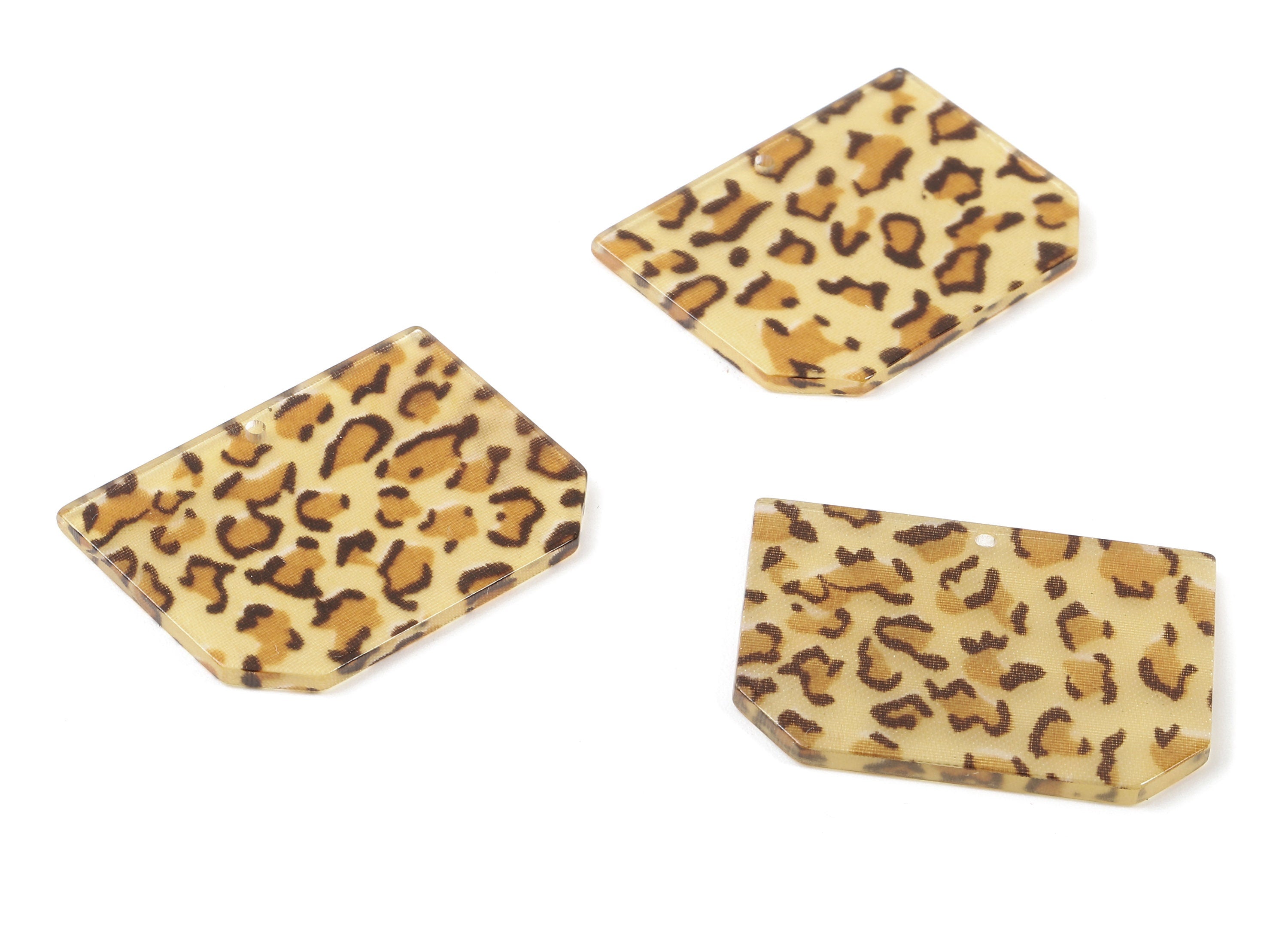 Acrylic Rectangle Charms - Rectangle Earrings and Pendant - Earring Findings - Color Code: A411 - 39.35x28.66x2.29mm - AC1758-A411 - DOMEDBAZAAR