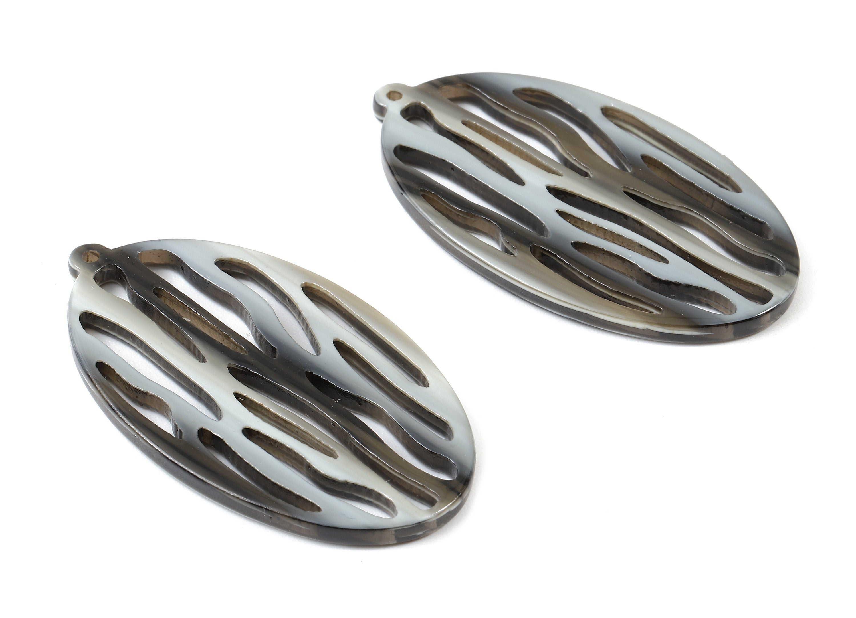 Acrylic Oval Charms - Oval Earring and Pendant - Earring Findings - Jewelry Supplies - Color Code: A415 - 26.62x48.42x2.8mm - AC1238-A415 - DOMEDBAZAAR
