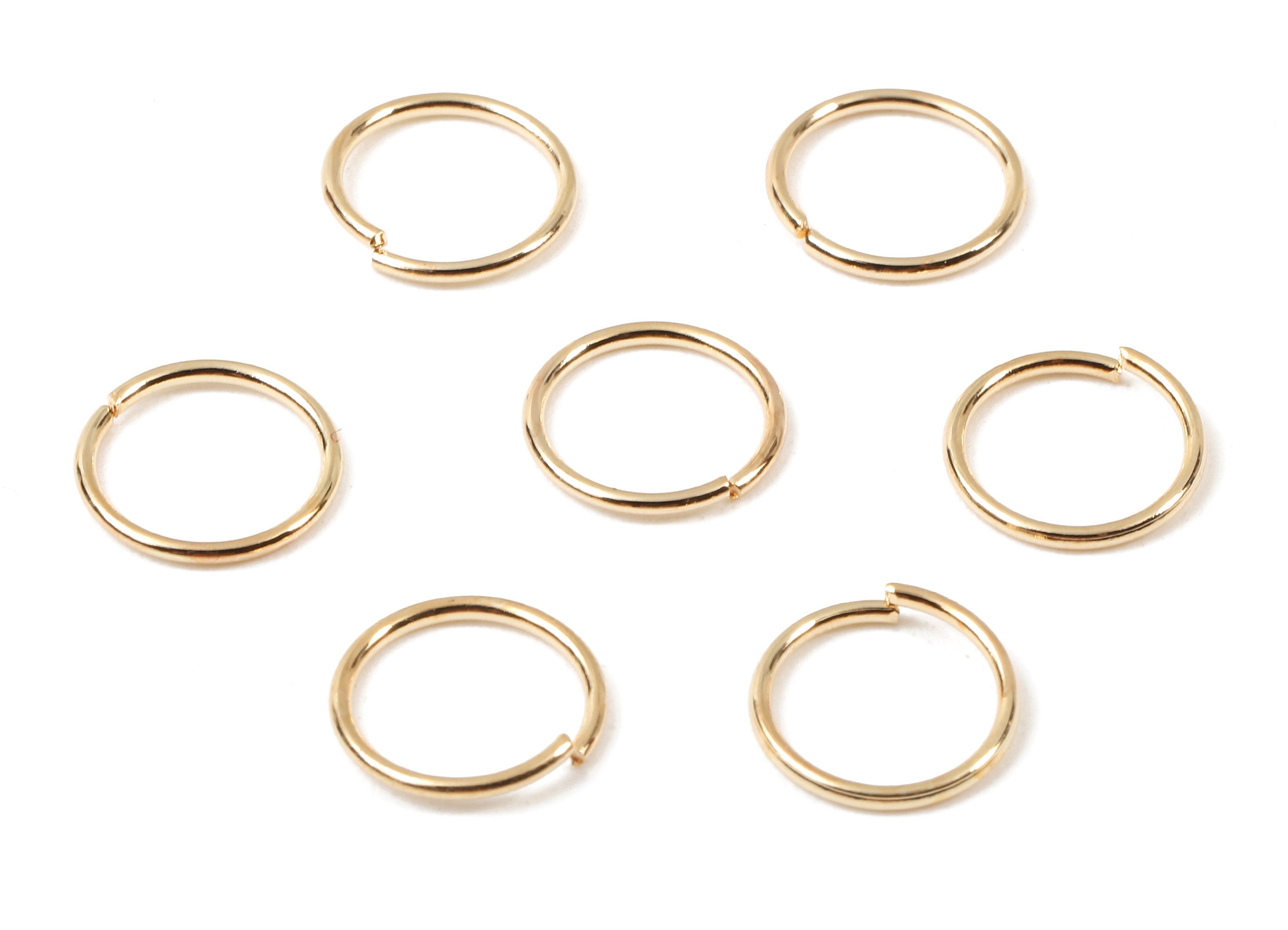 Brass 0.8x9 Jump Rings - Brass Open Jump Rings - Brass Connectors - Gold Tone Plated Brass - Jewellery Supplies - 9x9x0.8mm - PP2953G - DOMEDBAZAAR