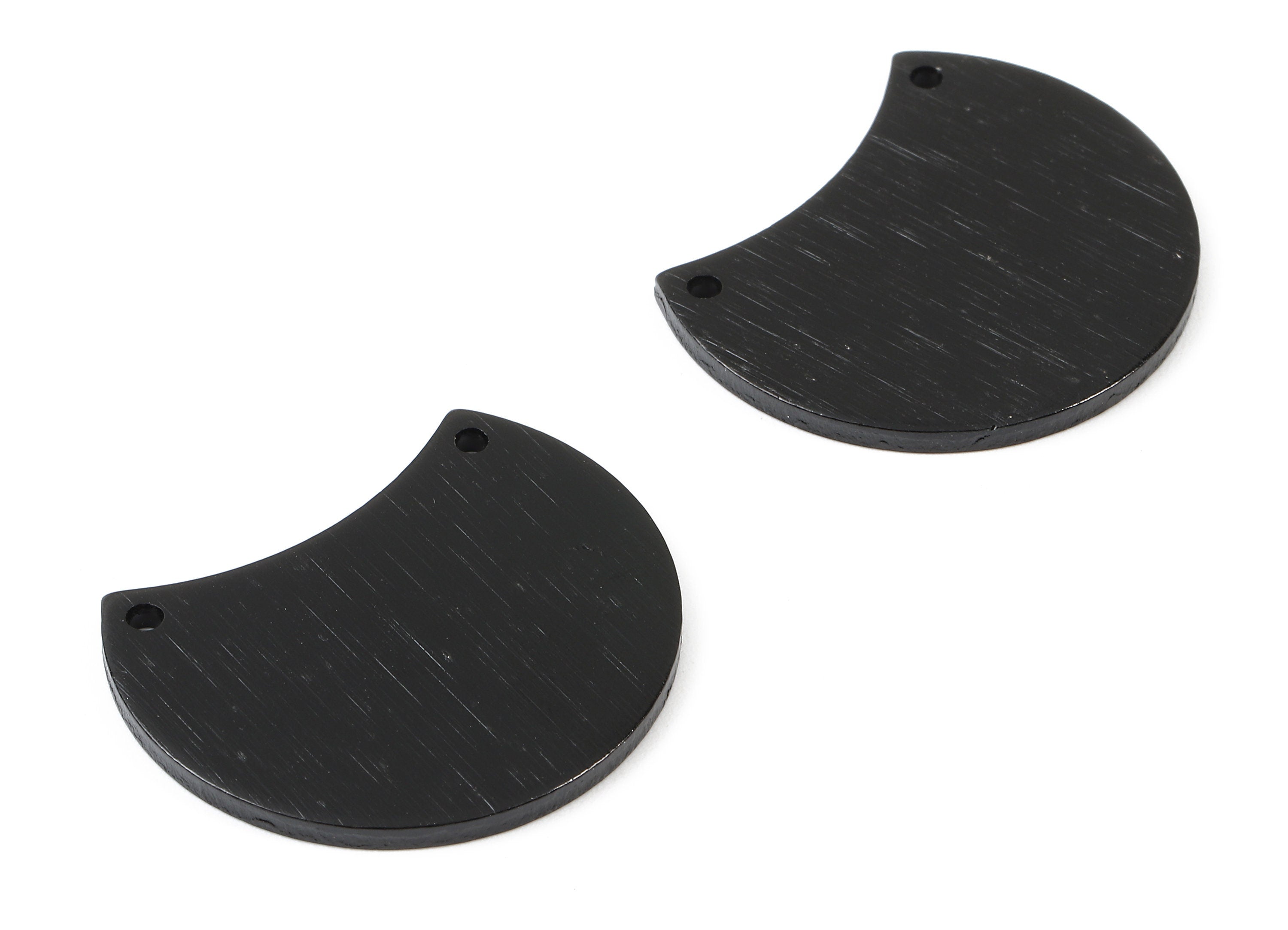 Aluminum Pendant - Aluminum Necklace - Aluminium Charms - Stamping Blank - Black Tone - 2 Holes - 26x32x2mm - AA1108 - DOMEDBAZAAR