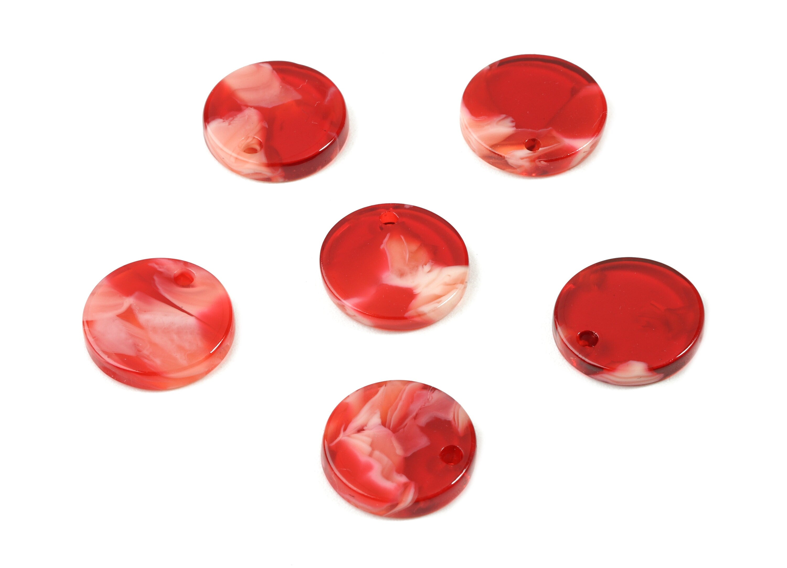 Acetate Round Charms - Coin Earrings Pendant - Earring Findings - Jewelry Supplies - Color Code: A29 - 14.5x2.5mm - AC1064-A29 - DOMEDBAZAAR