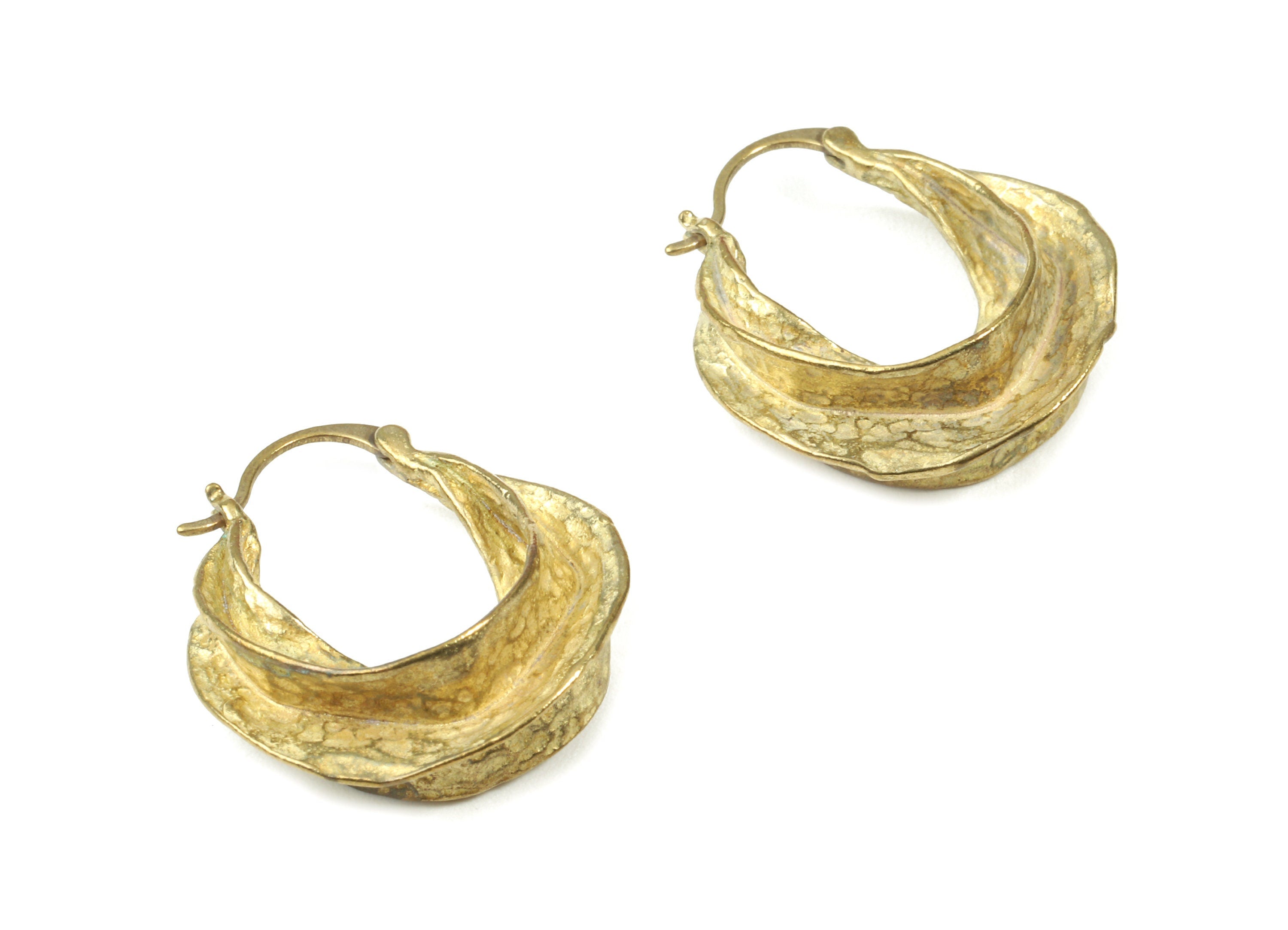 Brass Leaf Earring Clasp - Raw Brass Leaf Earring Ear Wire - Earring Clasp - Jewelry Supplies - 26.87x24.17x8.71mm - PP3085 - DOMEDBAZAAR