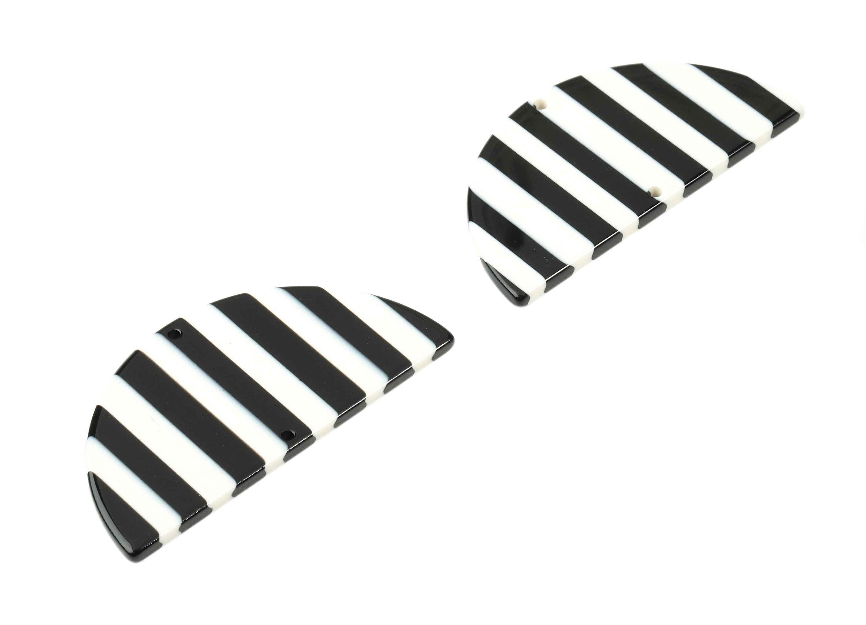 Acetate Semicircle Connectors - 2 Holes - Half Moon Connector - Jewelry Supplies - Color Code:A64 - 57.7x28.7x2.9mm - AC1805-A64 - DOMEDBAZAAR