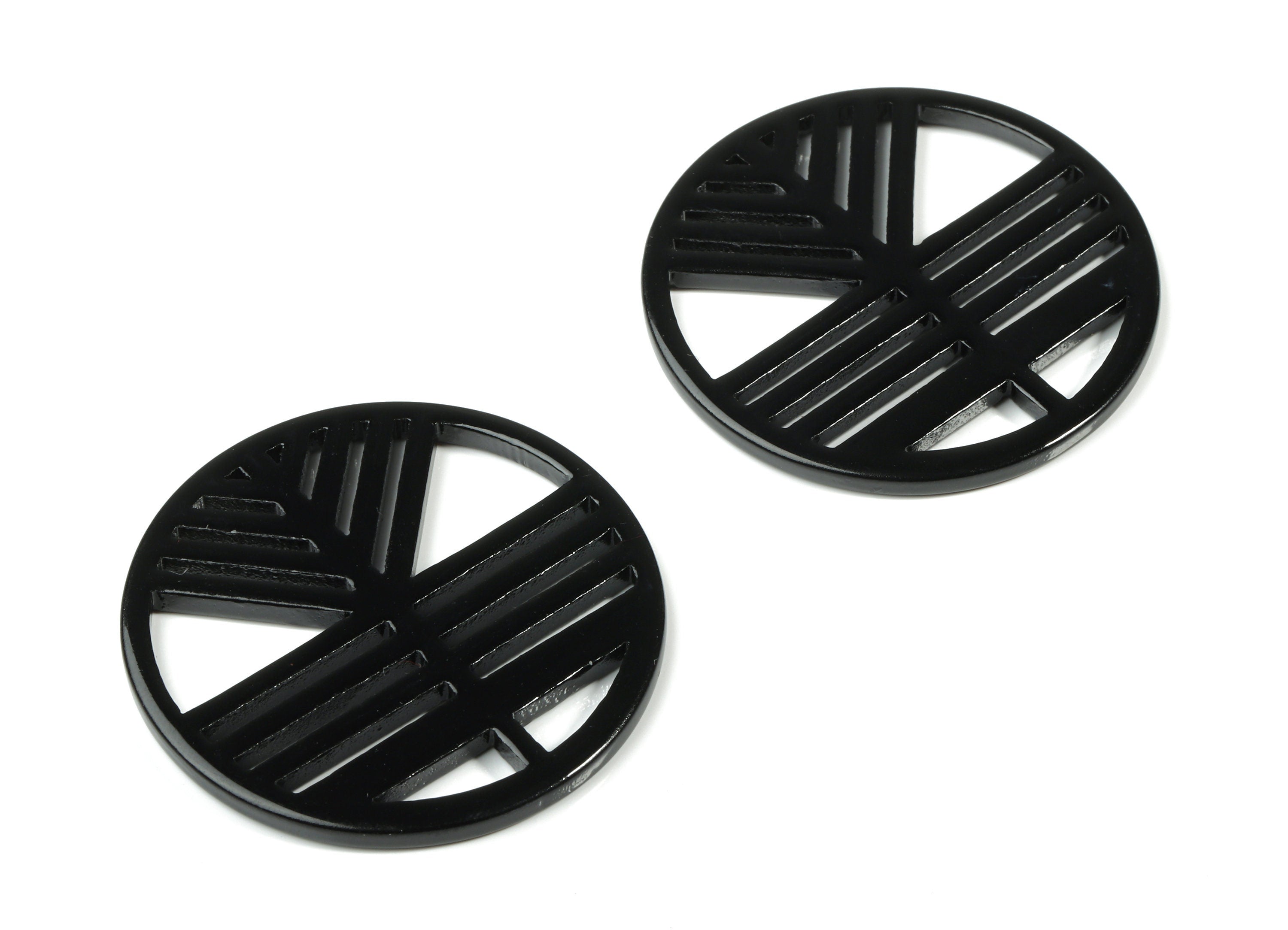 Acrylic Geometric Charms - Round Earring Charm - Earring Findings - Jewelry Supplies - Color Code:A66 - 39.58x39.58x2.63mm - AC1820-A66 - DOMEDBAZAAR