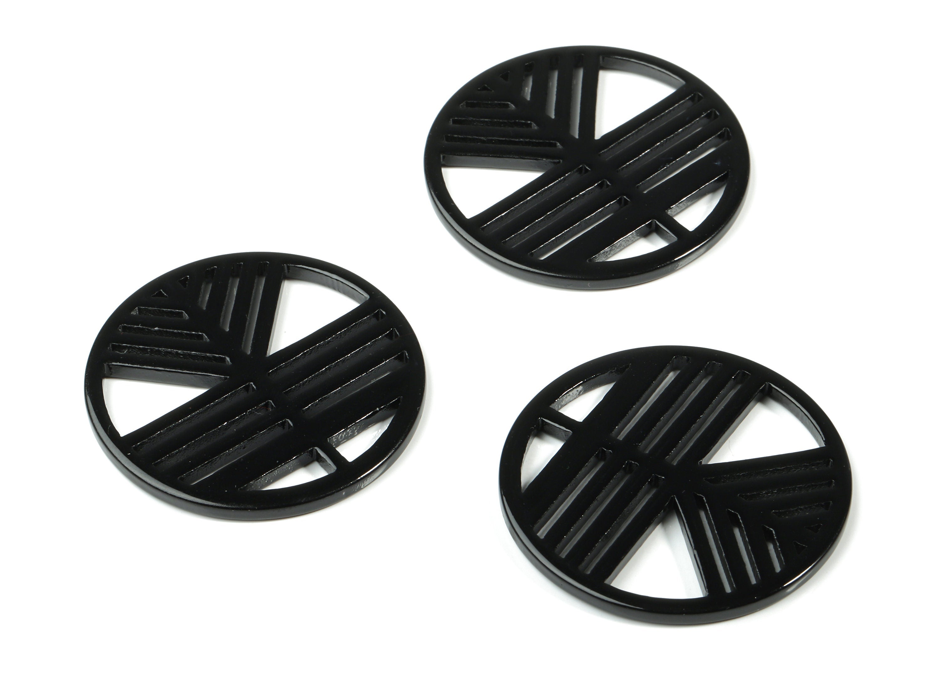 Acrylic Geometric Charms - Round Earring Charm - Earring Findings - Jewelry Supplies - Color Code:A66 - 39.58x39.58x2.63mm - AC1820-A66 - DOMEDBAZAAR