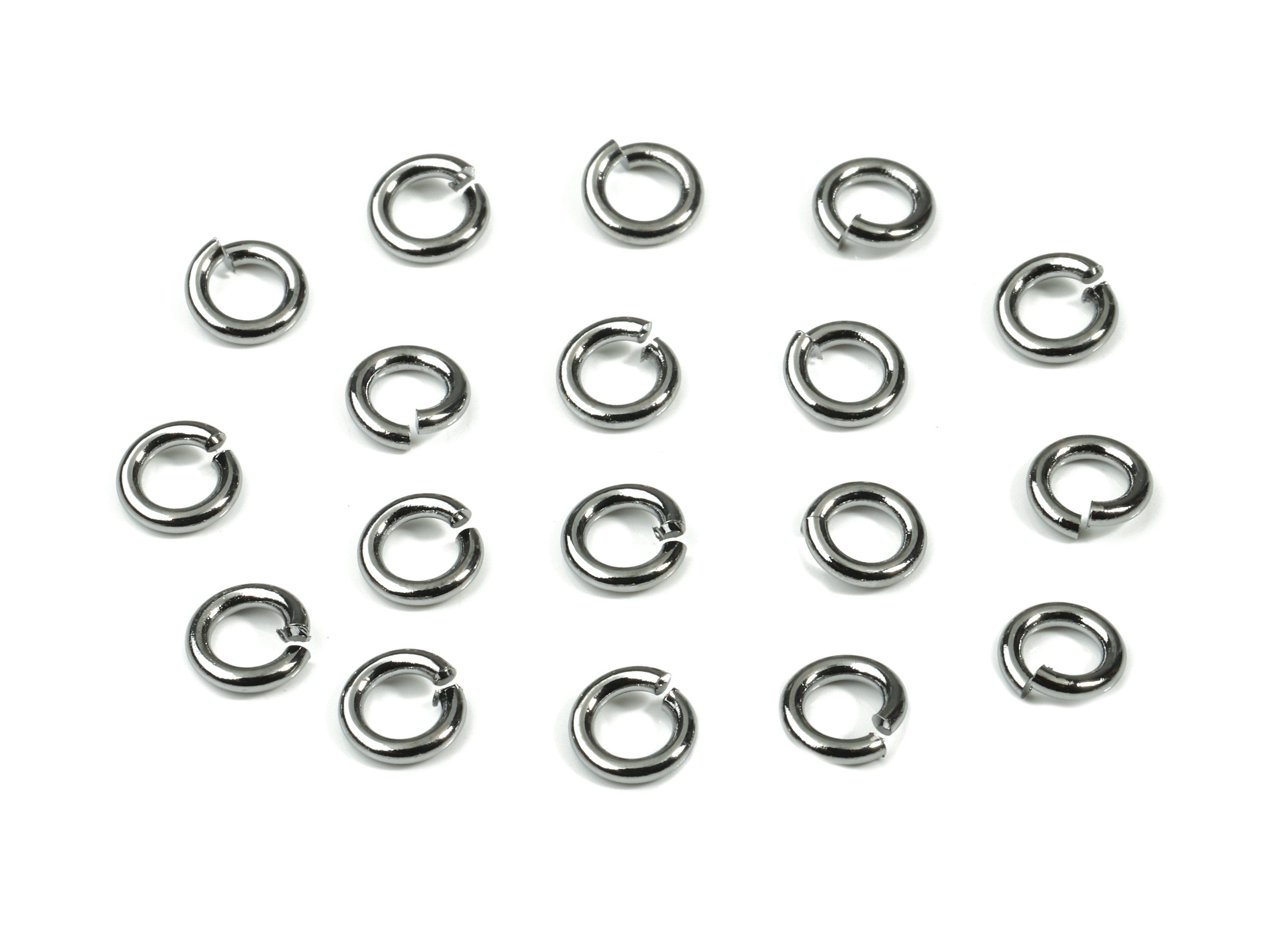 Brass 1.0x5 Jump Rings - Gunmetal Jump Ring - Brass Open Jump Rings - Gunmetal Plating - Jewelry Supplies - 5x5x1mm - PP2138GM - DOMEDBAZAAR