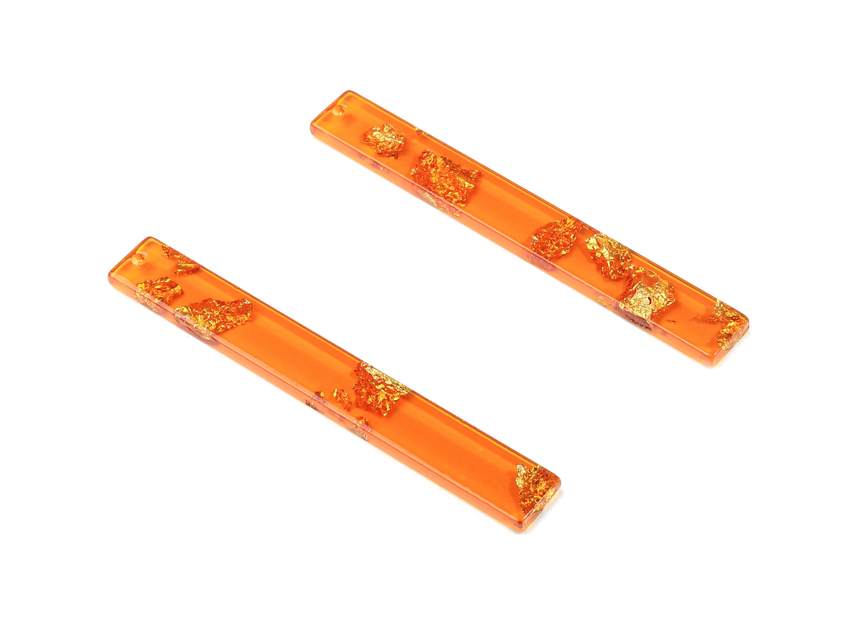 Acrylic Long Stick Charms - Bar Earrings and Pendant - Earring Findings - Color Code: A441 - 59.88x7.83x2.4mm - AC1049-A441 - DOMEDBAZAAR