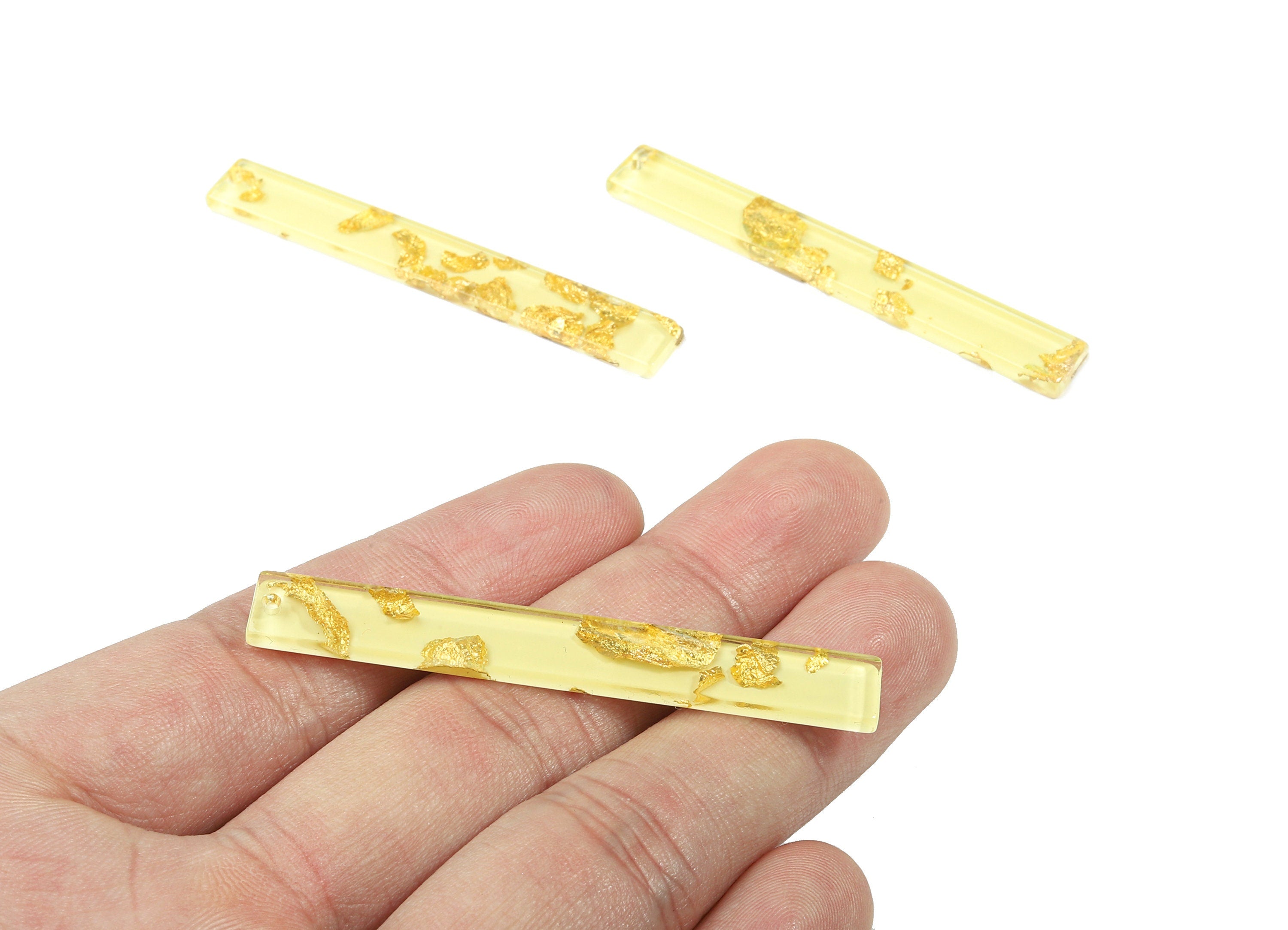 Acrylic Long Stick Charms - Bar Earrings and Pendant - Earring Findings - Color Code: A442 - 59.88x7.83x2.61mm - AC1049-A442 - DOMEDBAZAAR