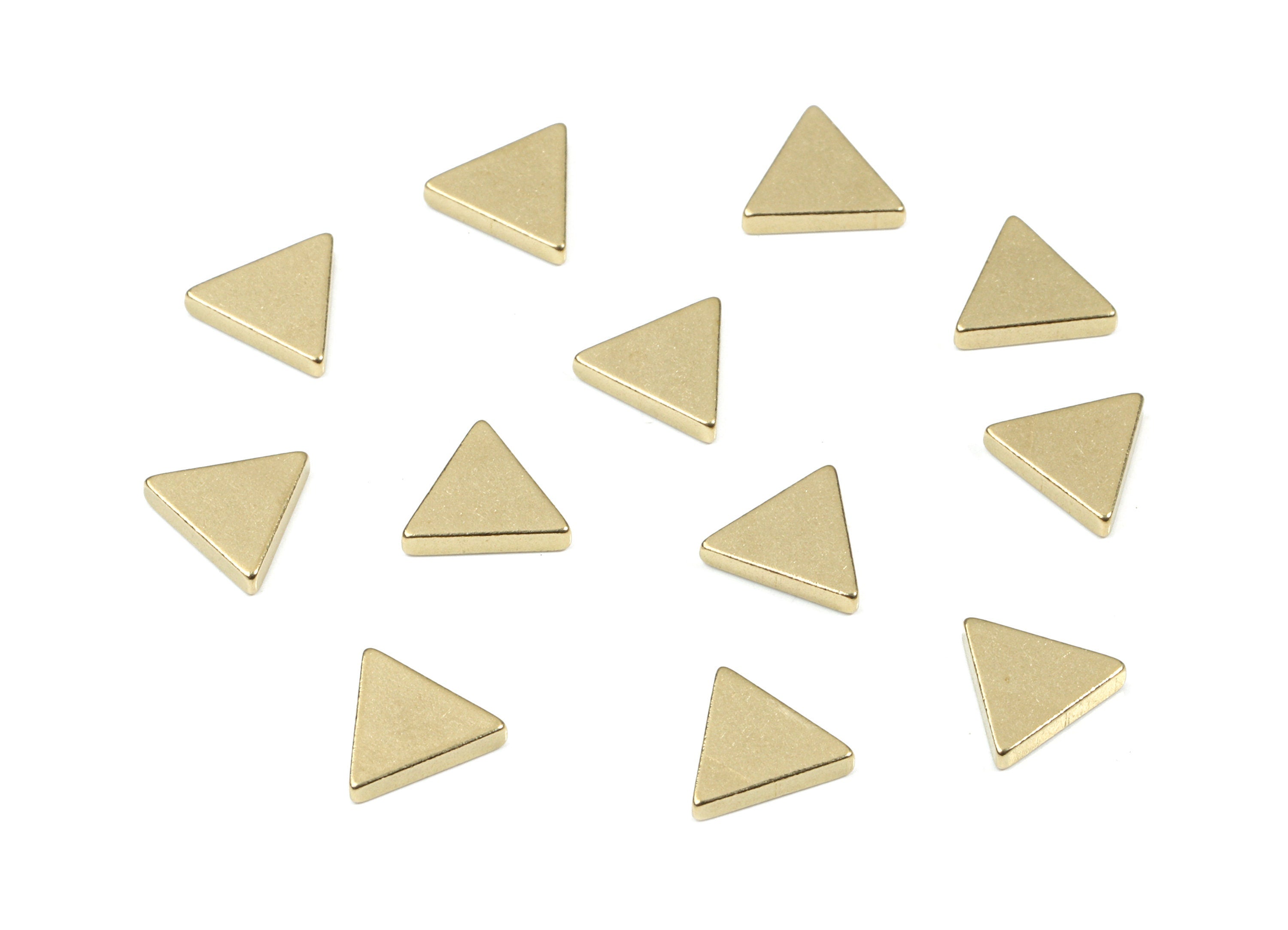 Brass Triangle Blank - Raw Brass Triangle Blank - Brass Triangle Tag - Brass Stamping Tag - Jewelry Supplies - 6.8x6.8x1.51mm - PP3162 - DOMEDBAZAAR
