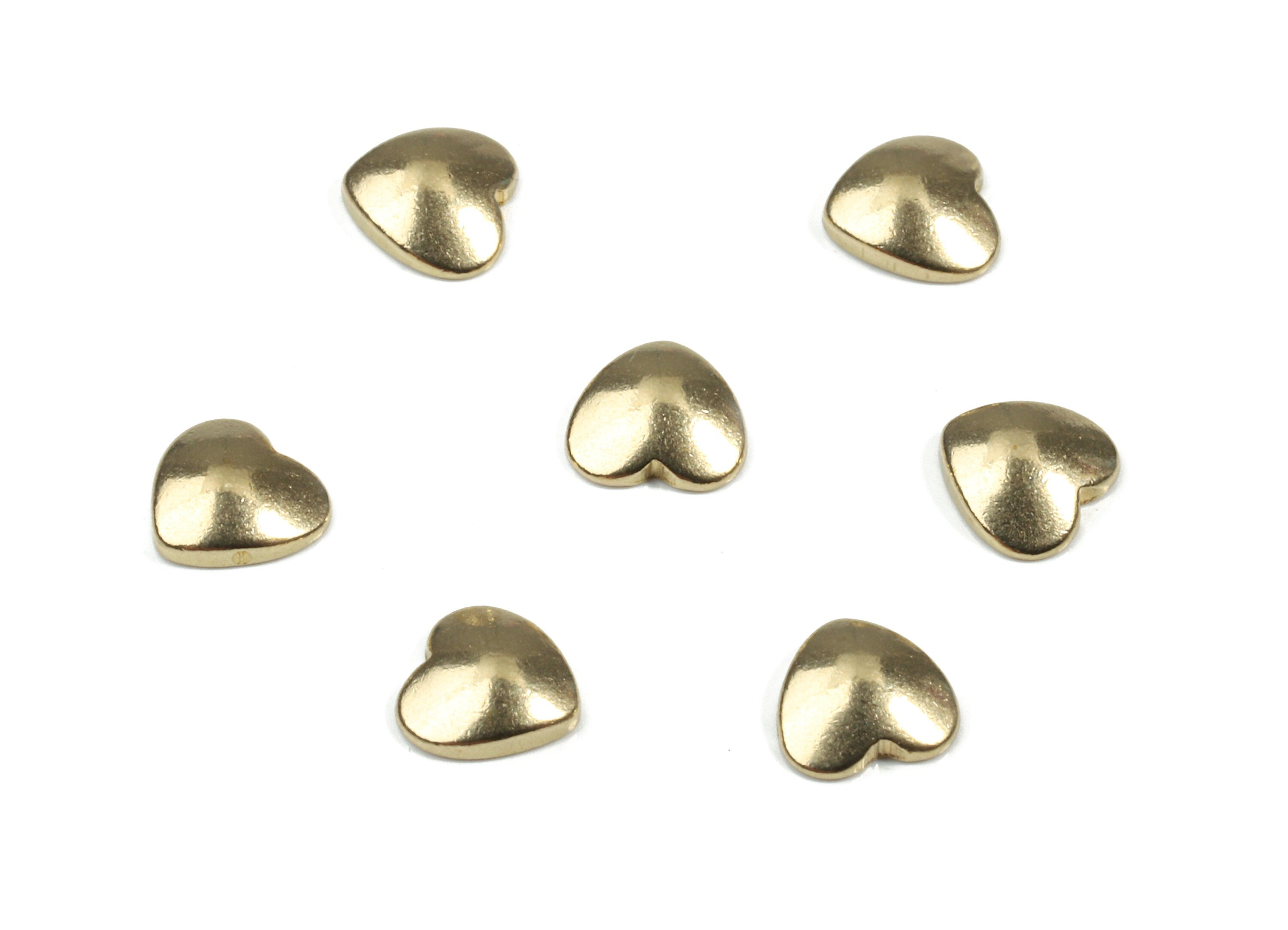 Brass Heart Blank - Raw Brass Heart Blank - Brass Heart Tag - Brass Stamping Tag - Jewelry Supplies - 4.83x4.64x1.5mm - PP3164 - DOMEDBAZAAR