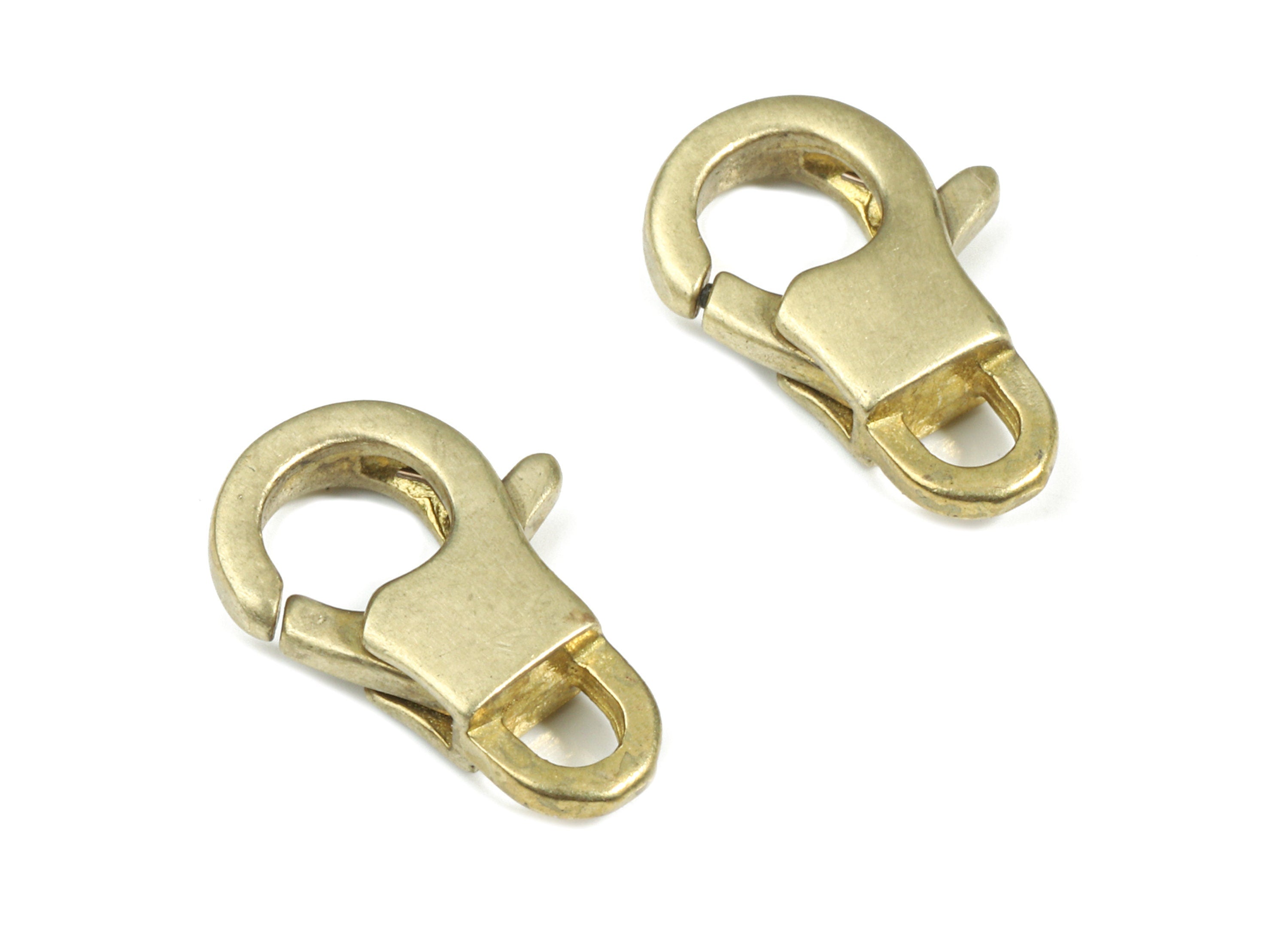 Brass Lobster Claw Clasp - Raw Brass Handcuffs Parrot Clasps - Lobster Clasps - Jewelry Supplies - 17.12x10.9x3.71mm - PP3140 - DOMEDBAZAAR