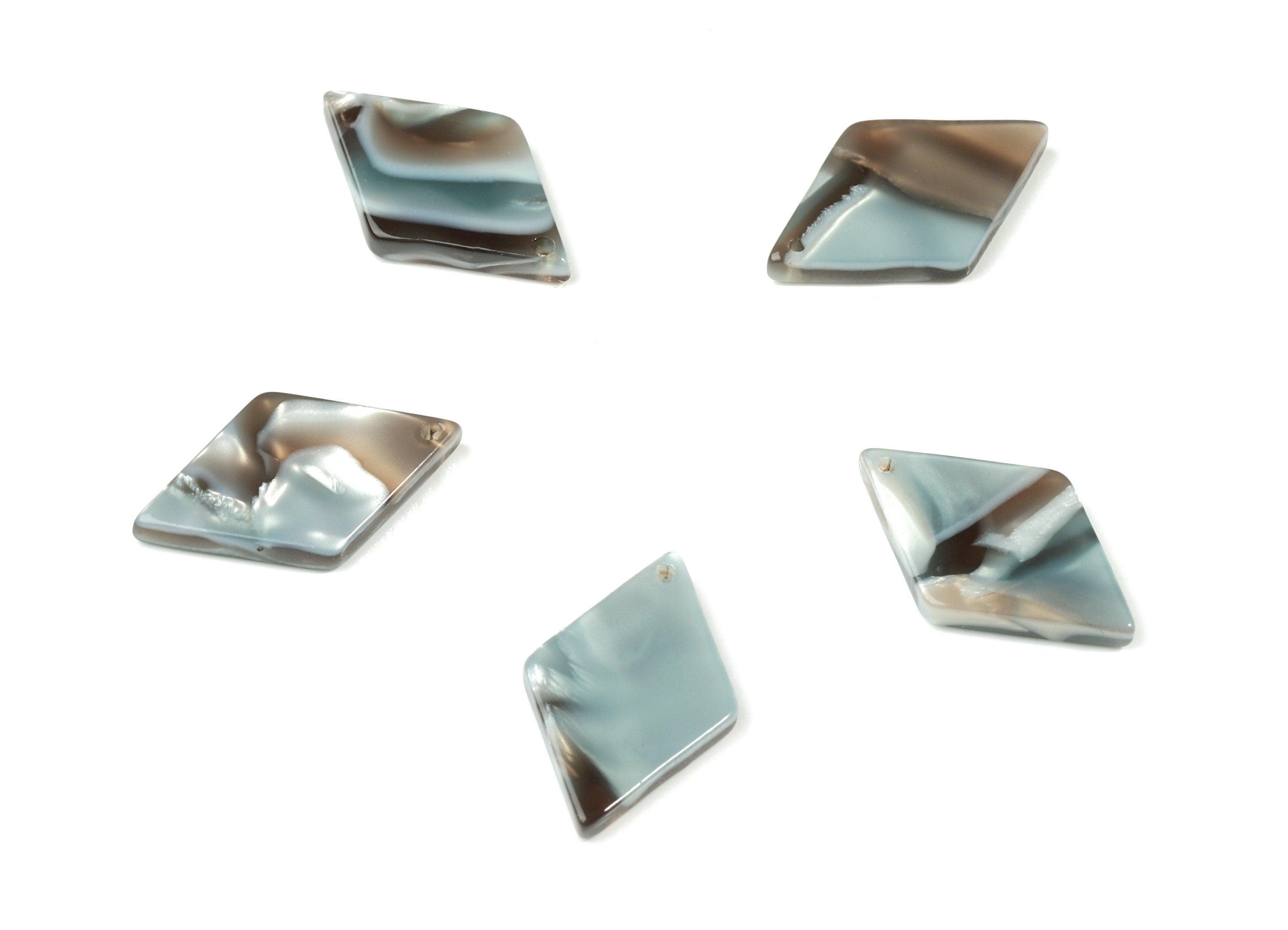 Acetate Rhombus Charm - Rhombus Earrings and Pendant - Earring Findings - Jewelry Supplies - Color Code:A22 - 19.13x12.02x2.3mm - AC1539-A22 - DOMEDBAZAAR