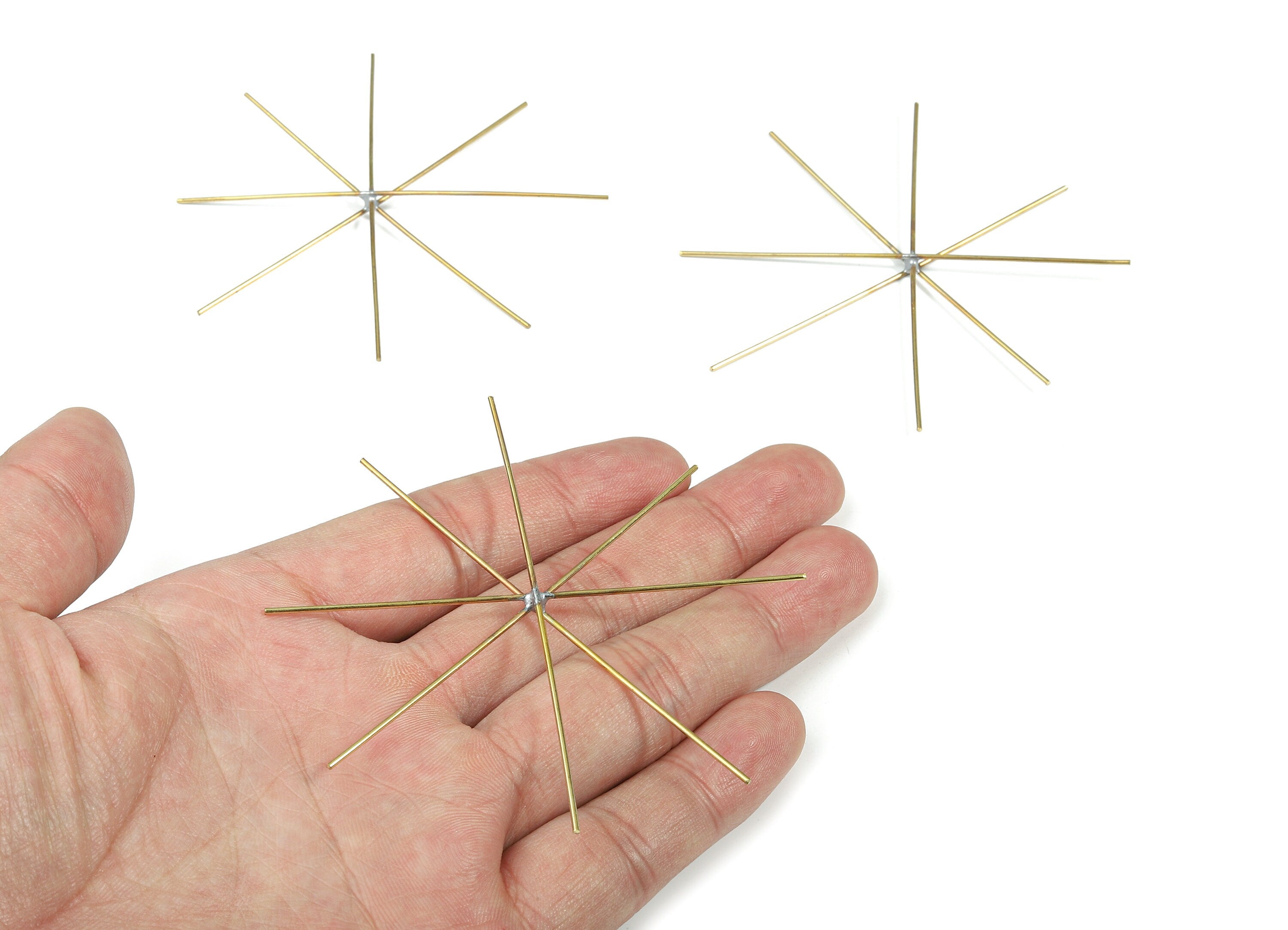 Brass Geometric Earring Wire - Raw Brass Geometric Ear Wire - Earring Findings - Jewelry Supplies - 80.34x80.07x1.13mm - PP3221 - DOMEDBAZAAR