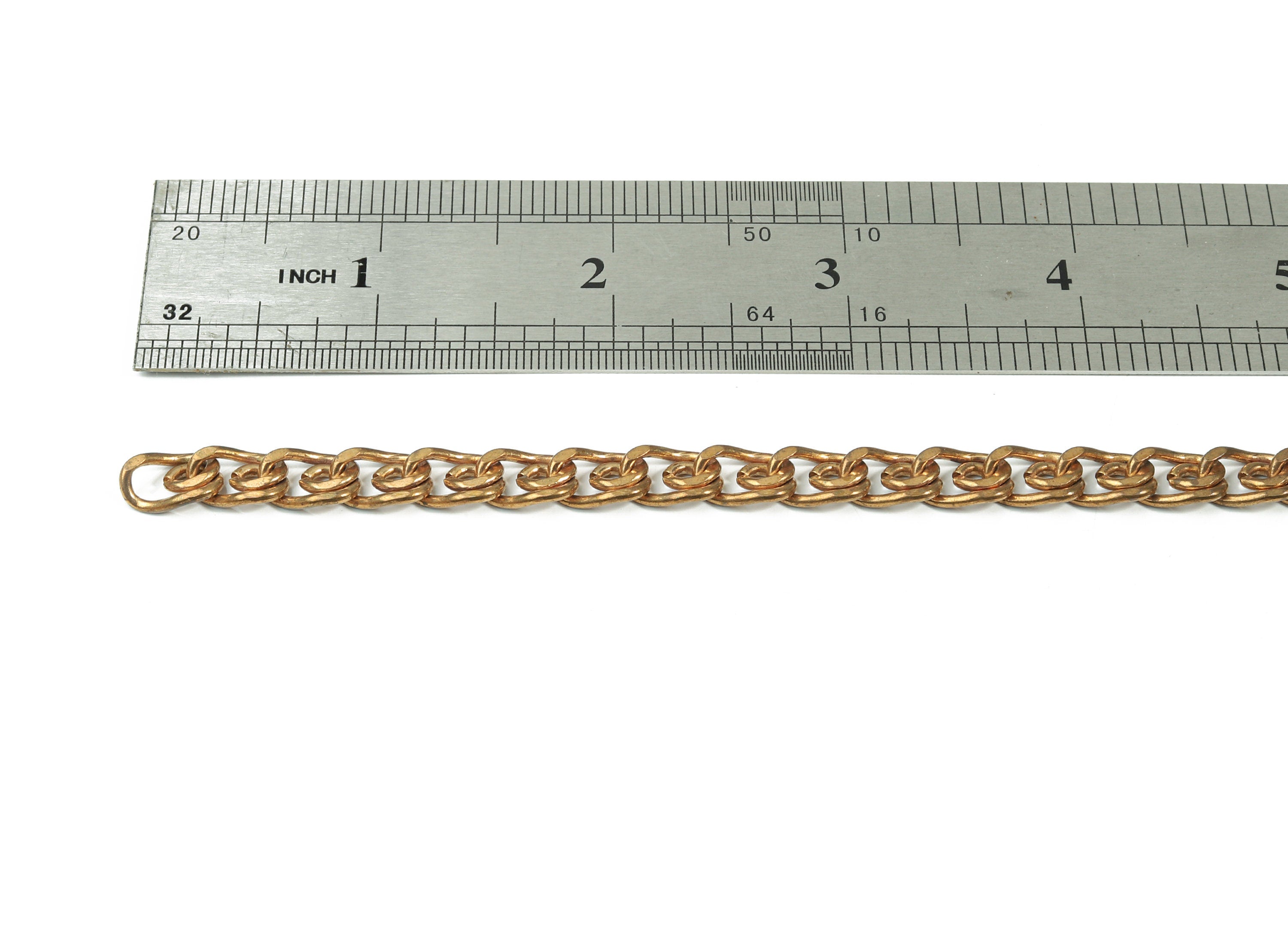 Greek Key Brass Chain - Raw Brass Meander Chain - Unsoldered Open Chain - 0.42" x 0.29" x 0.06" - for Bracelet Jewellery Making - CC1146 - DOMEDBAZAAR