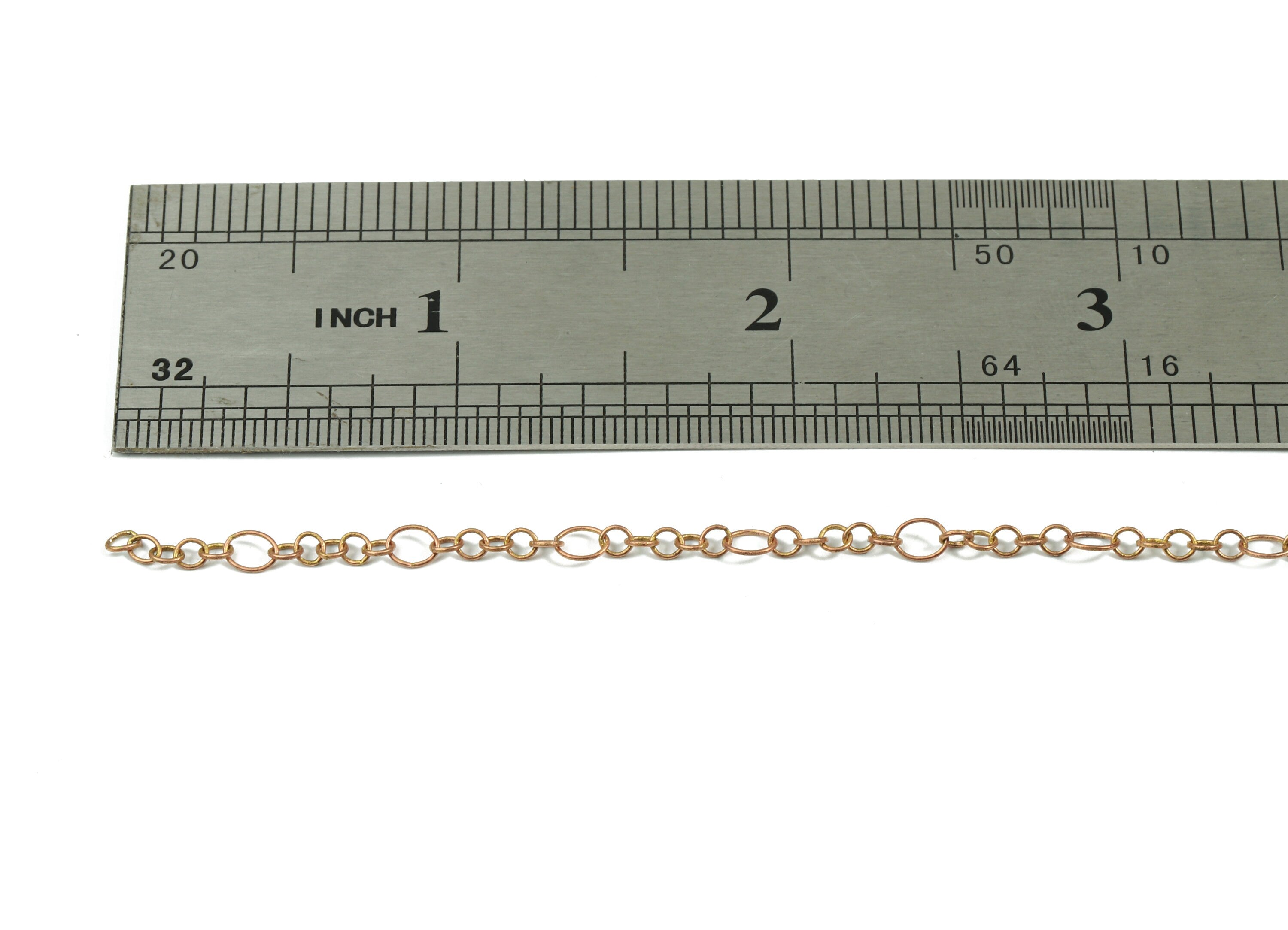 Brass Cable Chain - Raw Brass Round link Cable Chain - Soldered Chain - for Necklace Bracelet Jewellery Making - 0.14"x0.14"x0.01" CC1159 - DOMEDBAZAAR