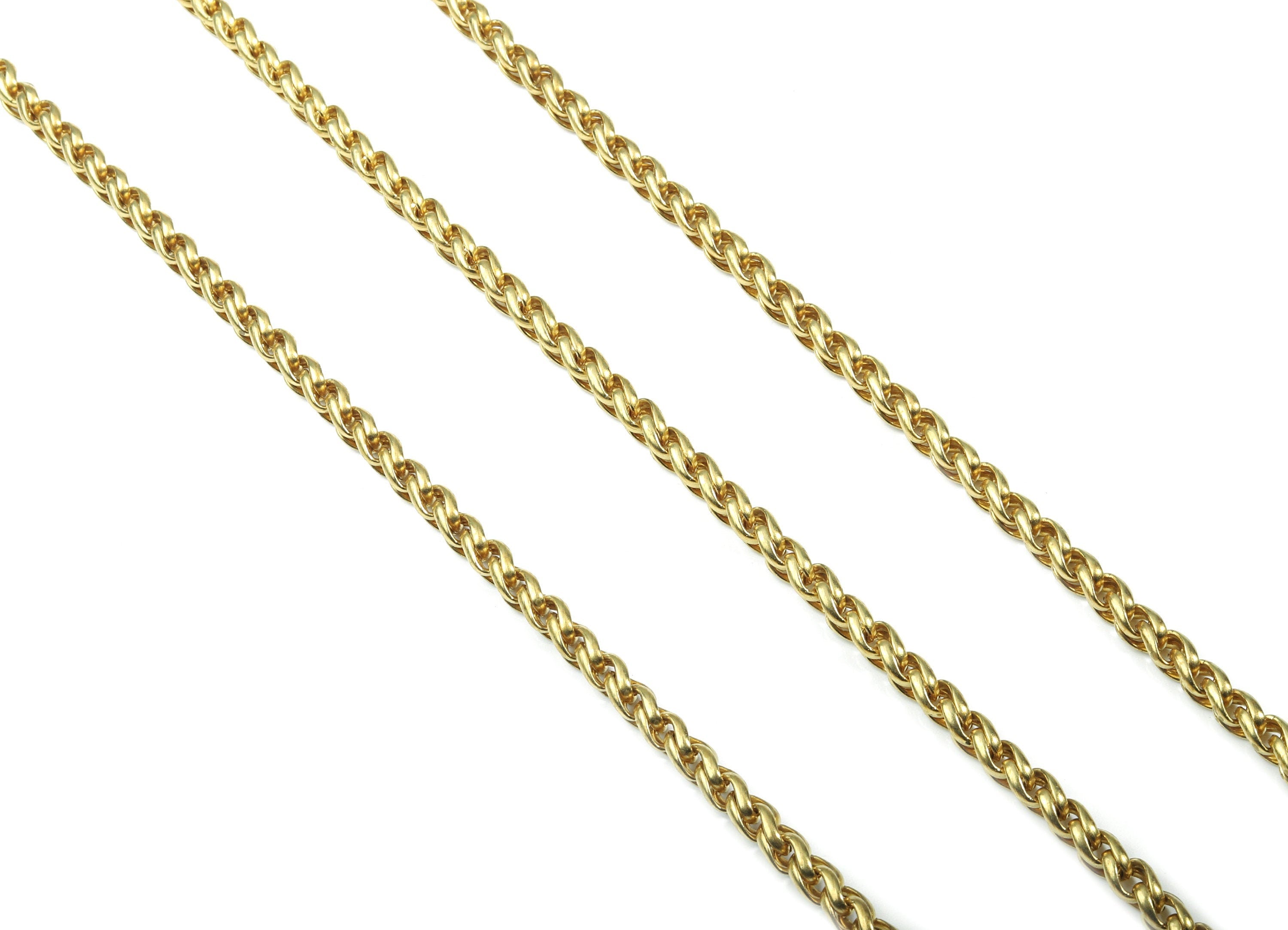 5.0 Brass Rope Chain - Raw Brass Necklace Chain - Soldered - For Necklace Bracelet Jewelry Making 0.20" x 0.20" CC1170 - DOMEDBAZAAR