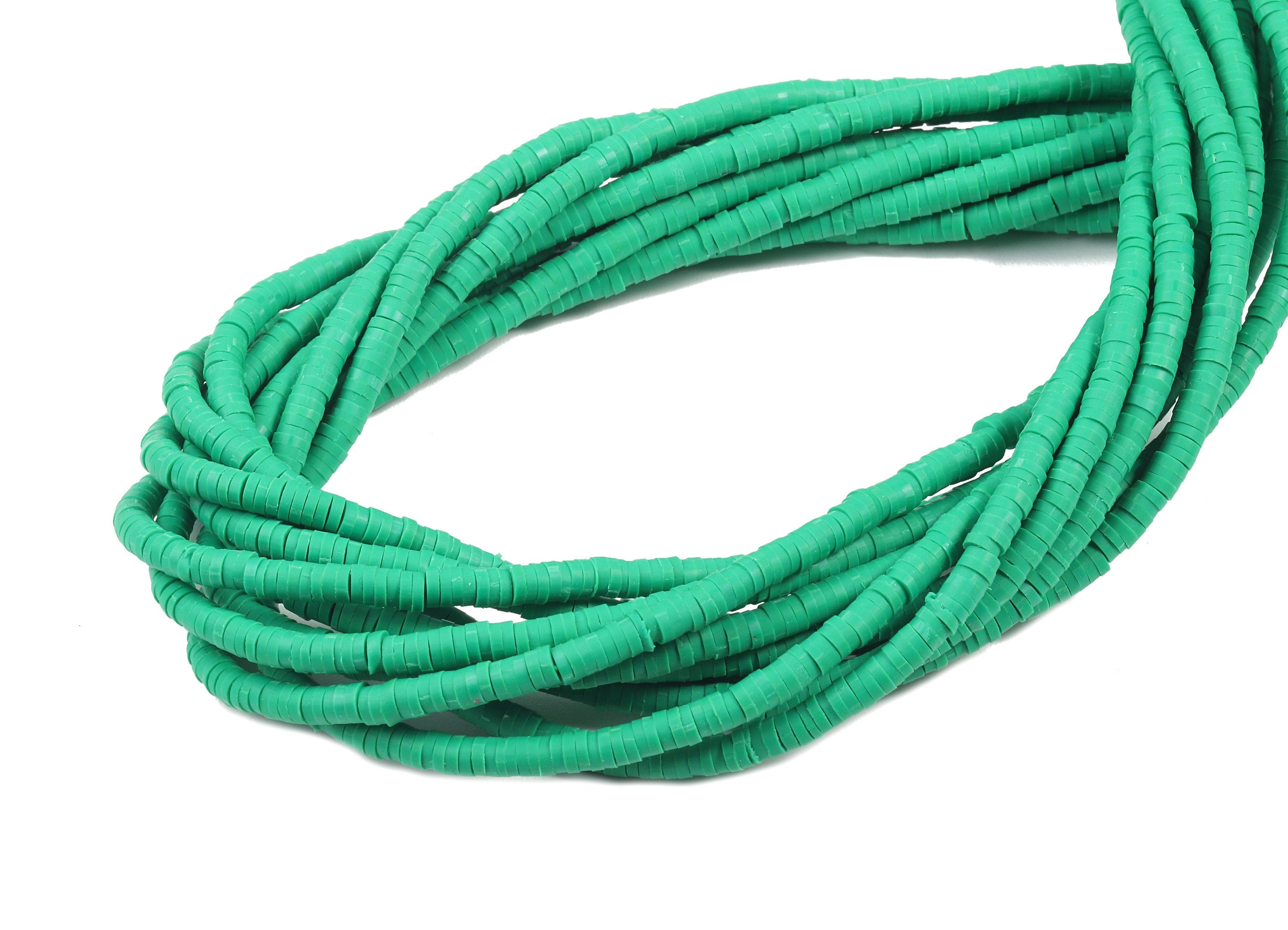 Vinyl Heishi Bead Clay Disc - African Colored Disc Spacer Bead - Polymer Clay Disc Bead - 17.3“/ 1 Strand / 3mm - 440x3.2x0.9mm -NS1062-334C - DOMEDBAZAAR