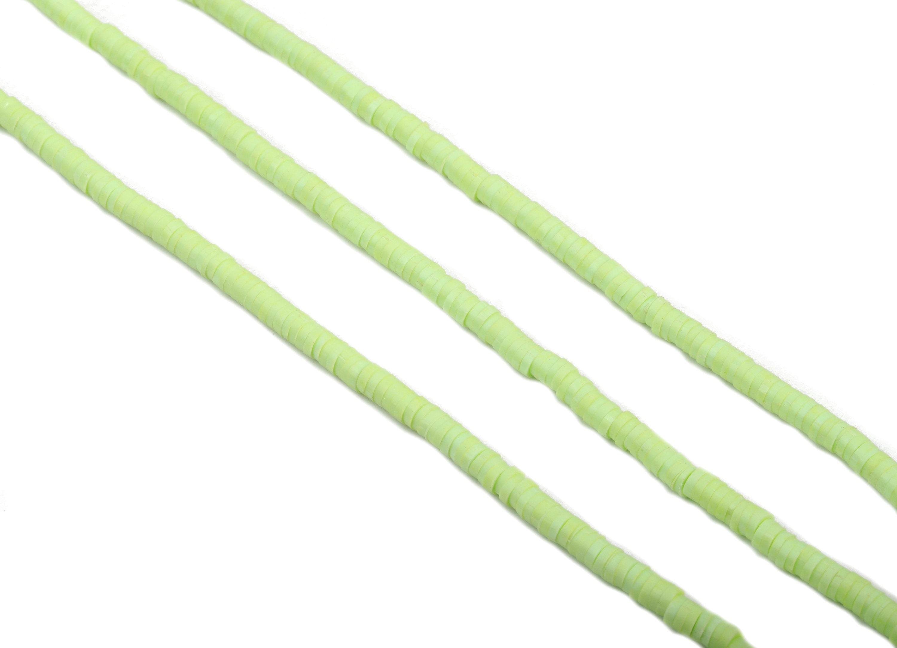 Vinyl Heishi Bead Clay Disc - African Colored Disc Spacer Bead - Polymer Clay Disc Bead - 17.3 / 1 Strand / 3mm - 440x3.2x0.9mm -NS1062-374C - DOMEDBAZAAR