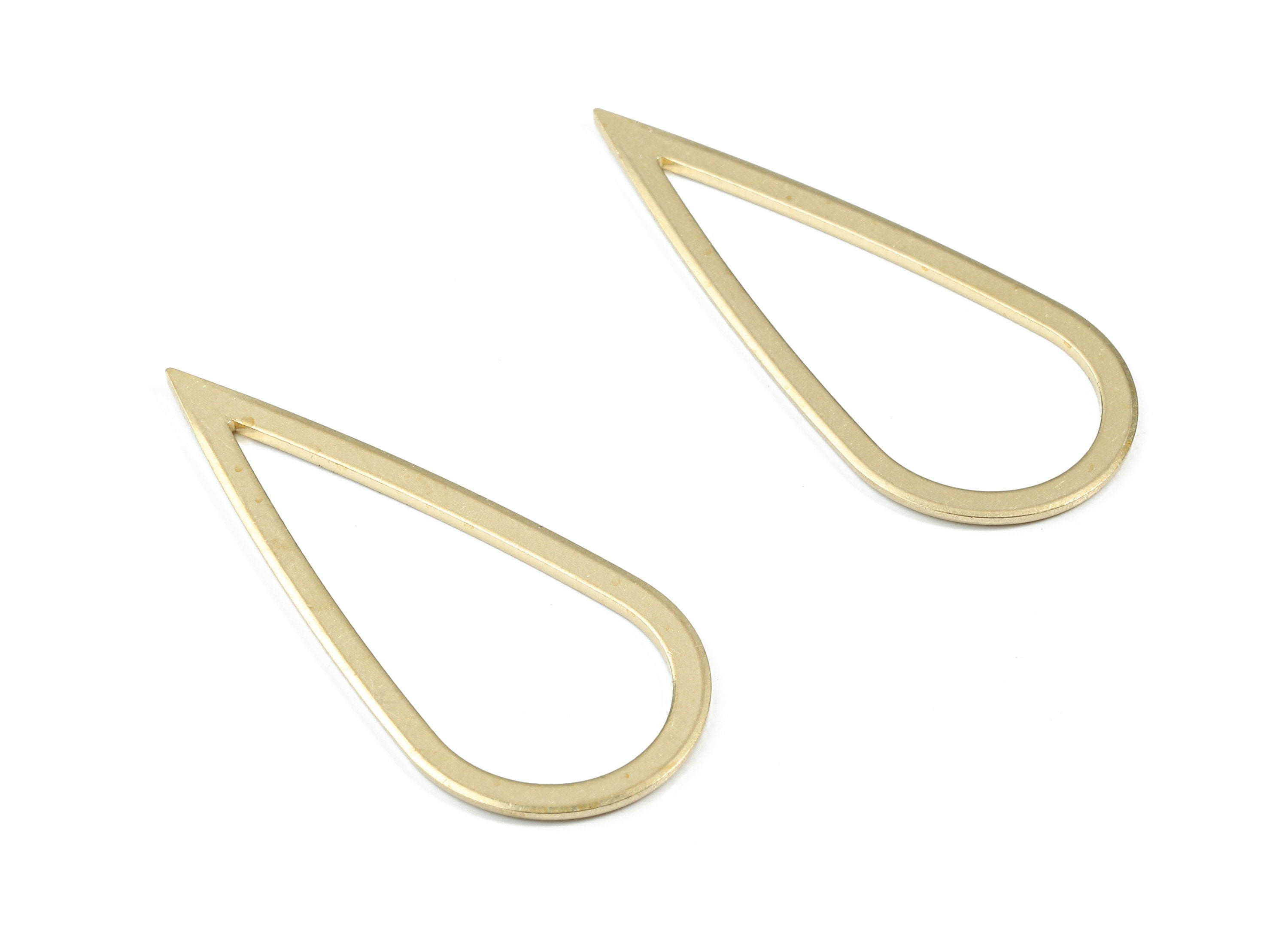 Brass Drop Ring - Raw Brass Drop Connector - Brass Drop Pendant - Earring Findings - Jewelry Supplies - 41.89x18.36x0.99mm - PP3353 - DOMEDBAZAAR