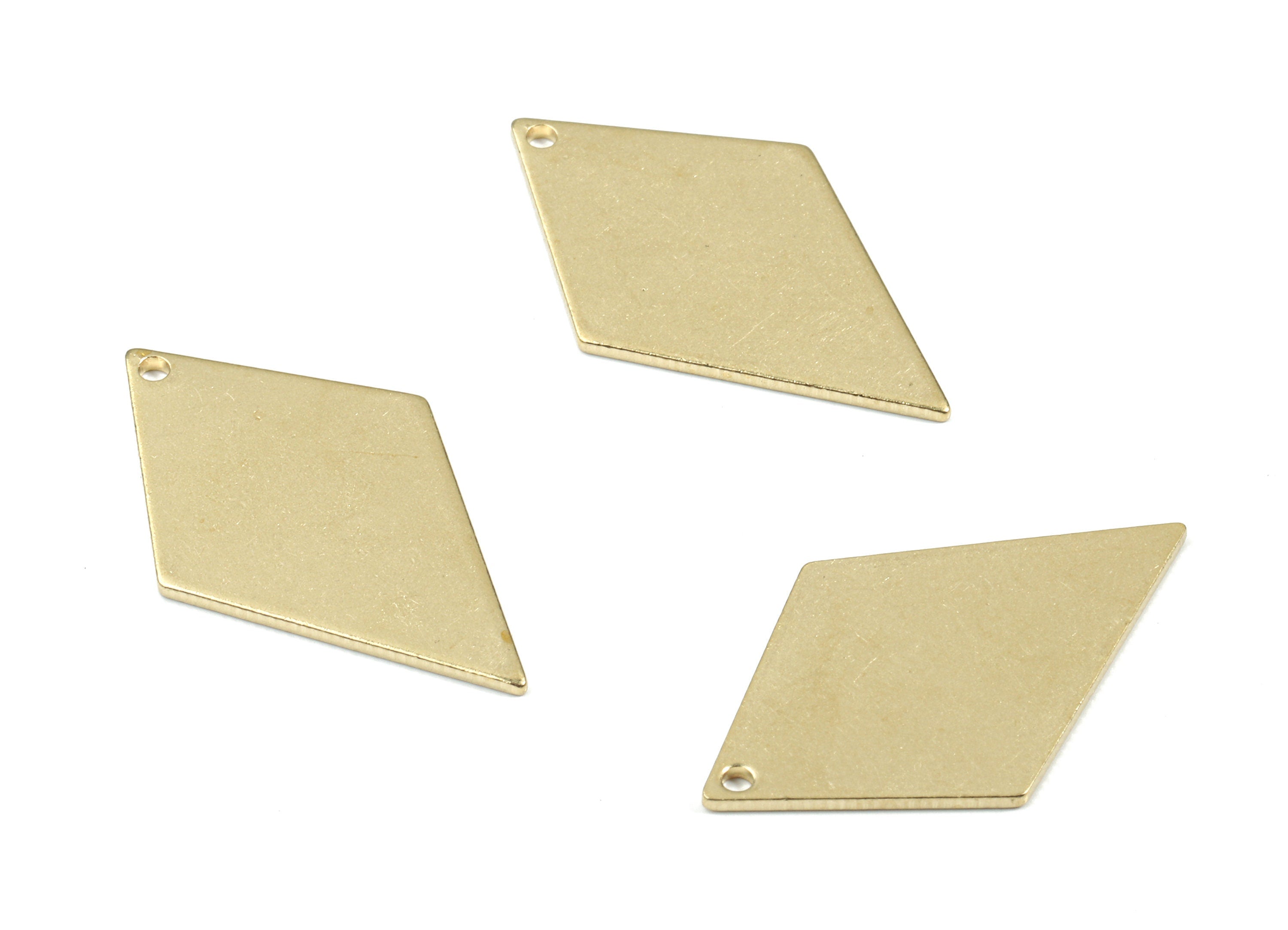 Personalized stamping blank - Brass Deltoid Earring Charms - Raw Brass Deltoid Pendant - Earring Findings  - 28.53x17.16x1.02mm - PP3381 - DOMEDBAZAAR