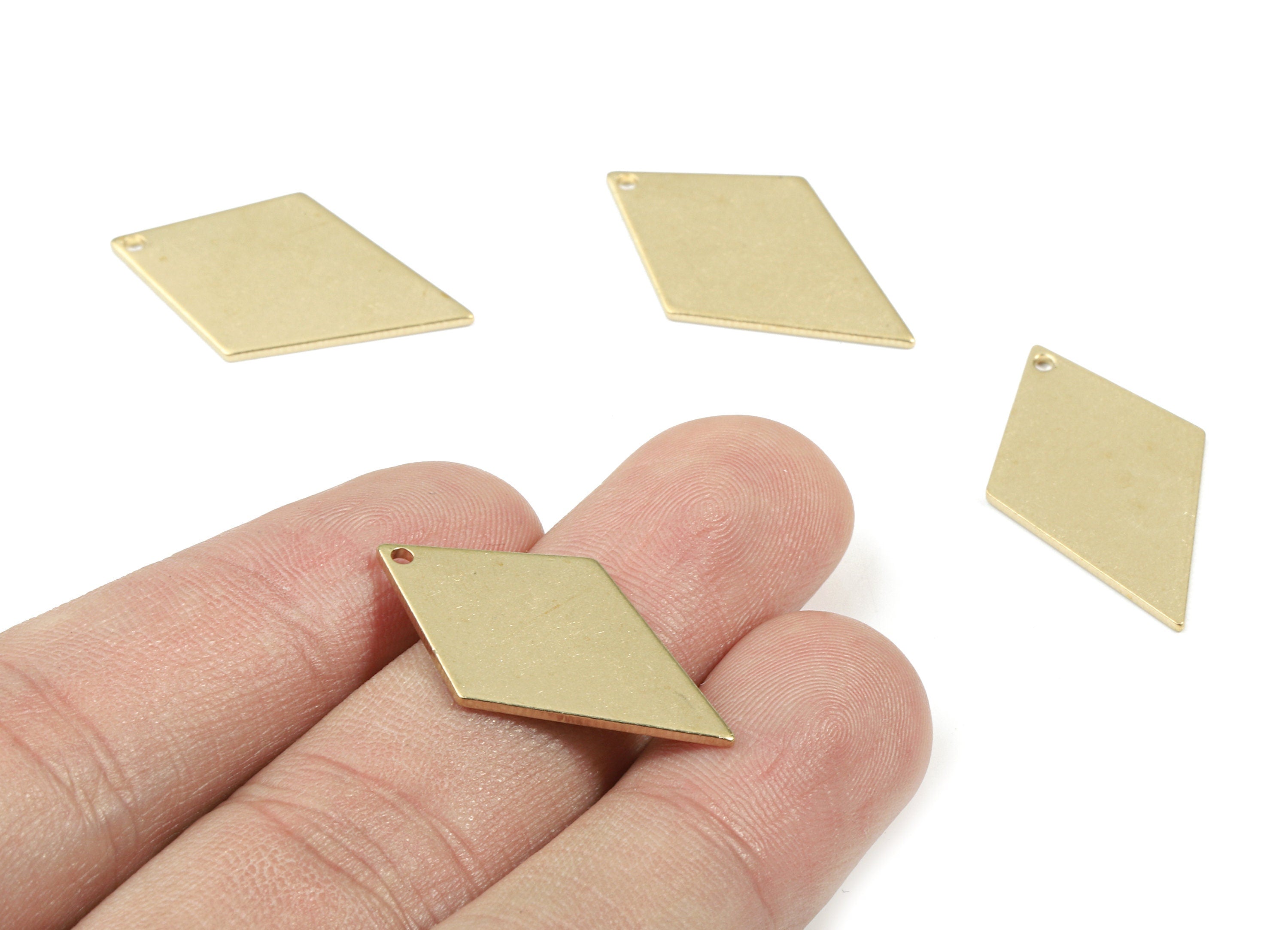 Personalized stamping blank - Brass Deltoid Earring Charms - Raw Brass Deltoid Pendant - Earring Findings  - 28.53x17.16x1.02mm - PP3381 - DOMEDBAZAAR
