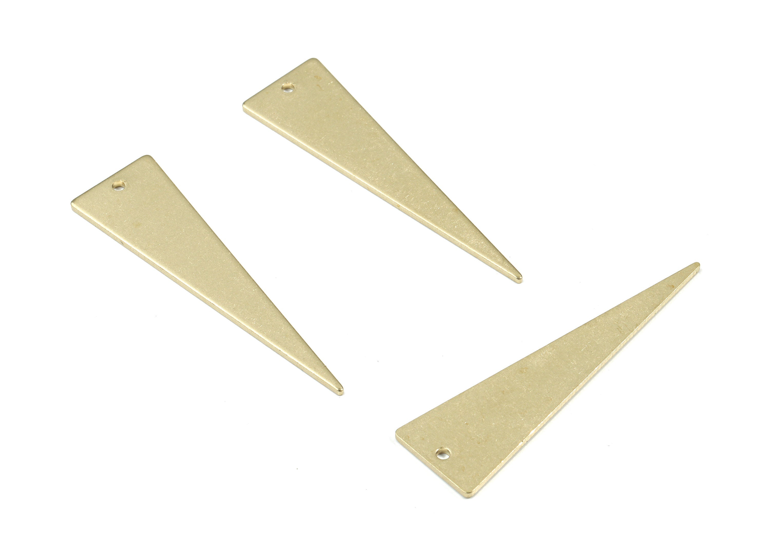 Personalized stamping blank - Brass Triangle Earring Charms - Raw Brass Triangle Pendant - Earring Findings - 50.08x13.97x1.22mm - PP3404 - DOMEDBAZAAR