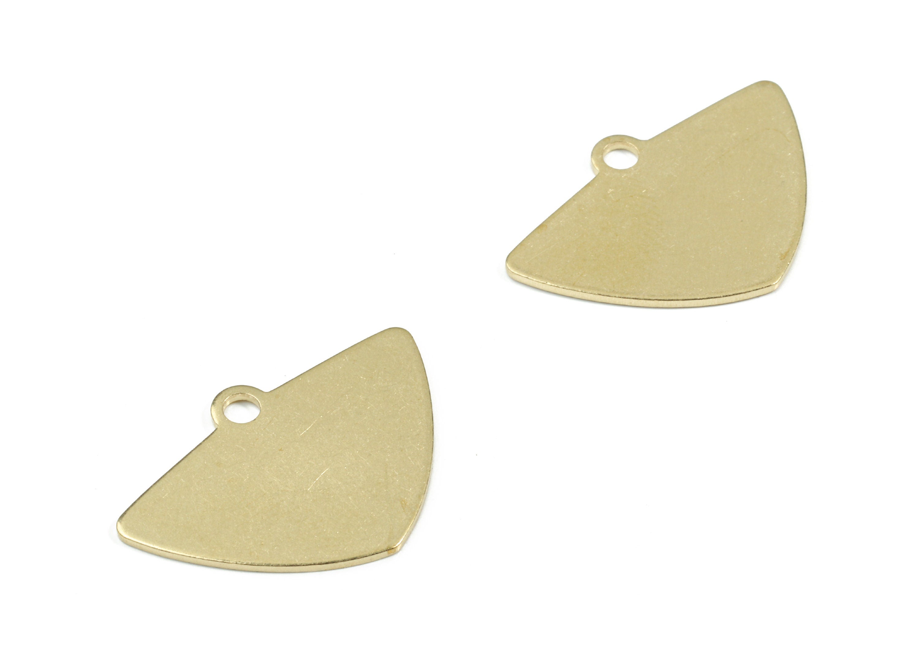 Personalized stamping blank - Brass Triangle Earring Charms - Raw Brass Oval Triangle Pendant - 24.98x17.04x0.86mm - PP3475 - DOMEDBAZAAR
