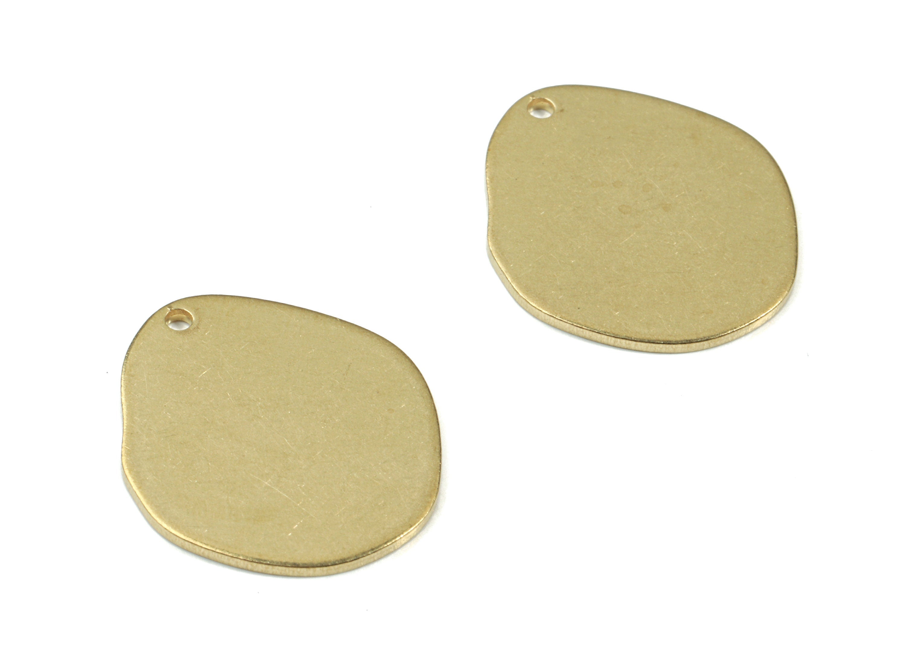 Personalized stamping blank - Brass Round Earring Charms - Raw Brass Oval Pendant - Brass Oval Necklace - 20.96x18.54x1mm - PP3485 - DOMEDBAZAAR