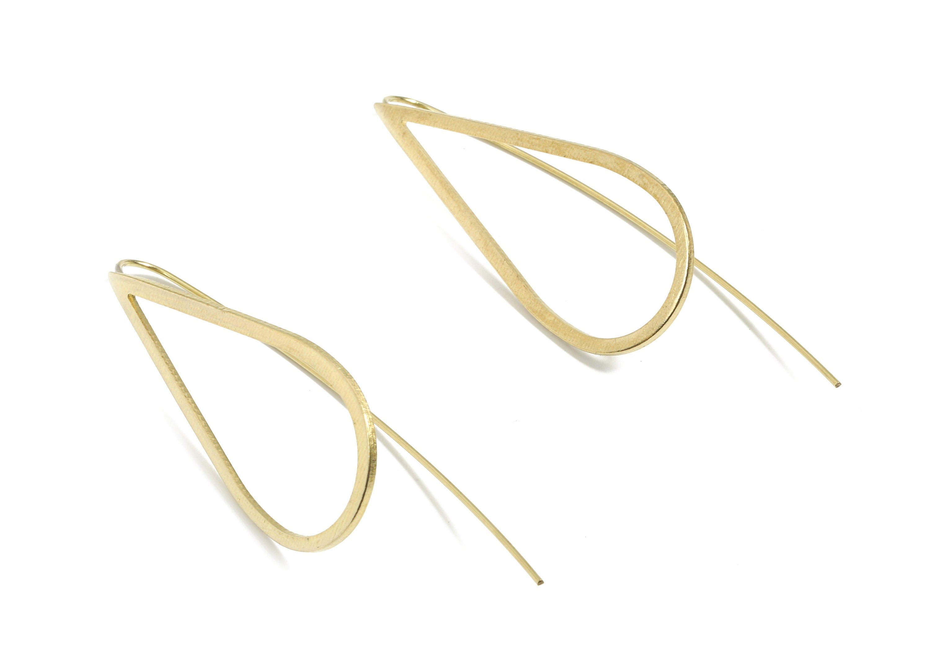 Brass Drop Earring Wire - Raw Brass Drop Earring Hook - Earring Hook - Jewelry Supplies - 55x18x1mm - PP3497 - DOMEDBAZAAR