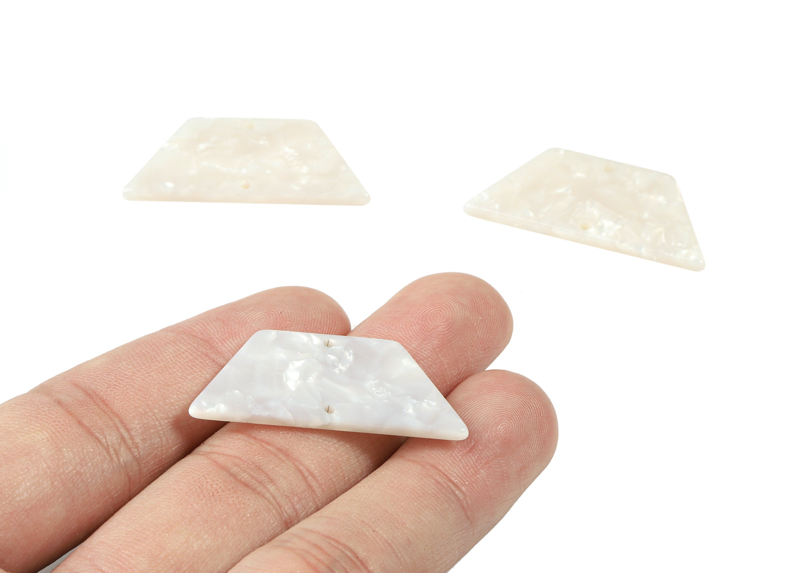 Acetate Trapezoid Connectors - 2 Holes - Trapezoid Earrings - Earring Findings - Color Code:A12 - 36.62x16x2.67mm - AC1802-A12 - DOMEDBAZAAR