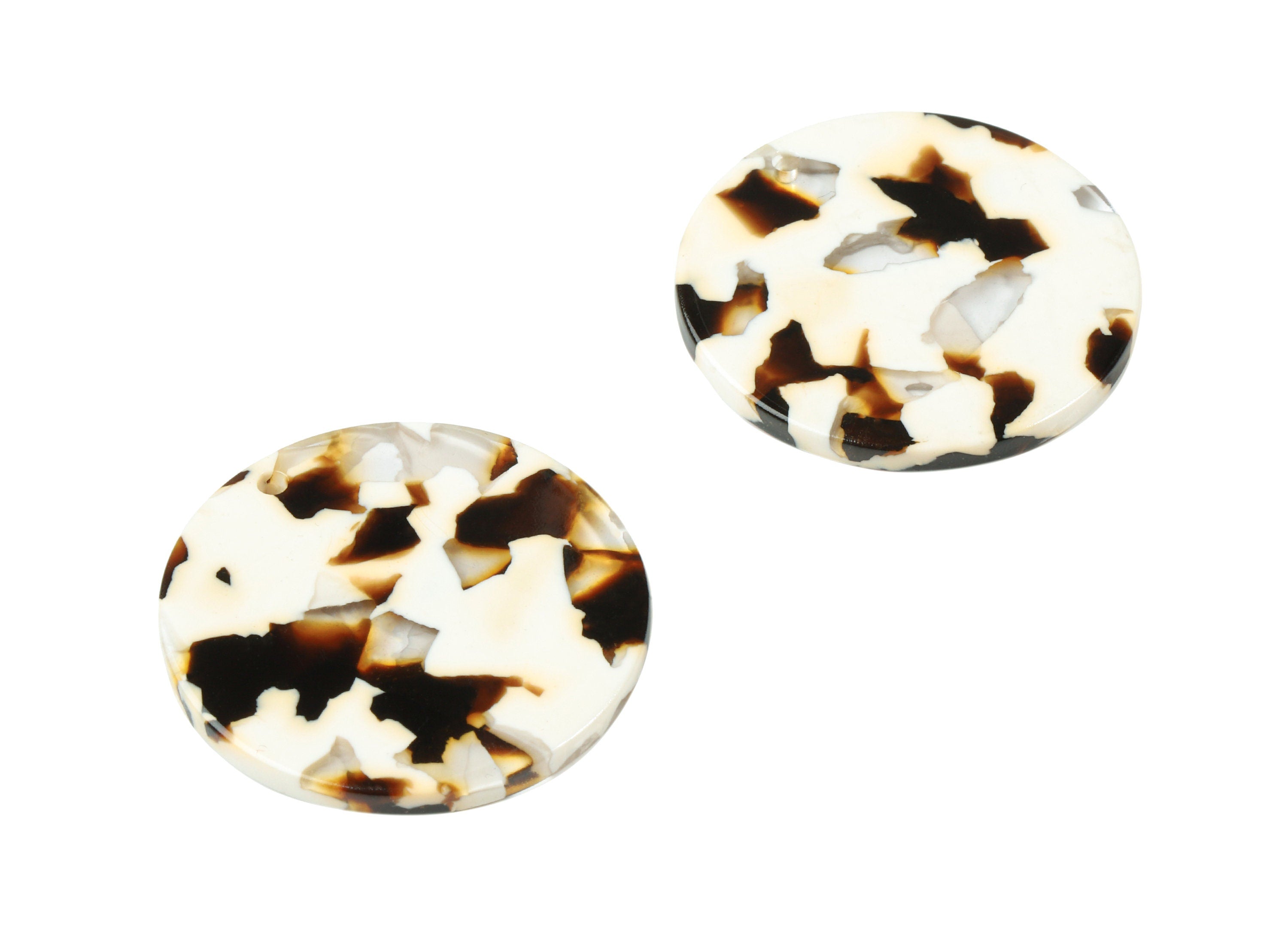 Acetate Round Earring Charms - Circle Pendant - Earring Findings - Jewelry Supplies - Color Code: A257 - 30.77x30.77x2.11mm - AC1427-A257 - DOMEDBAZAAR