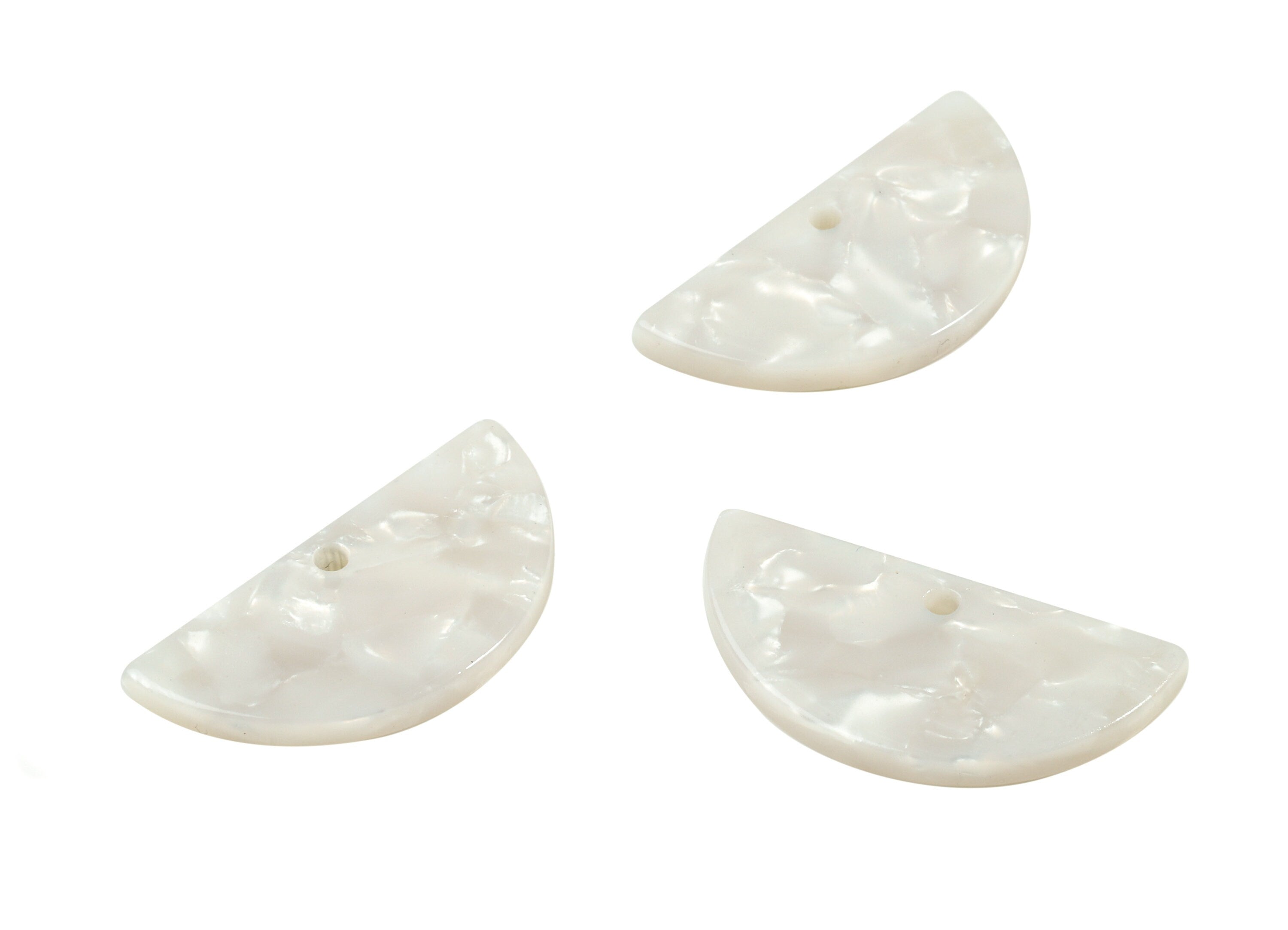 Acetate Semi Circle Earring Charm - Half Moon Pendant - Earring Findings - Jewelry Supplies - Color Code:A12 - 27x13.43x2.41mm - AC1826-A12 - DOMEDBAZAAR