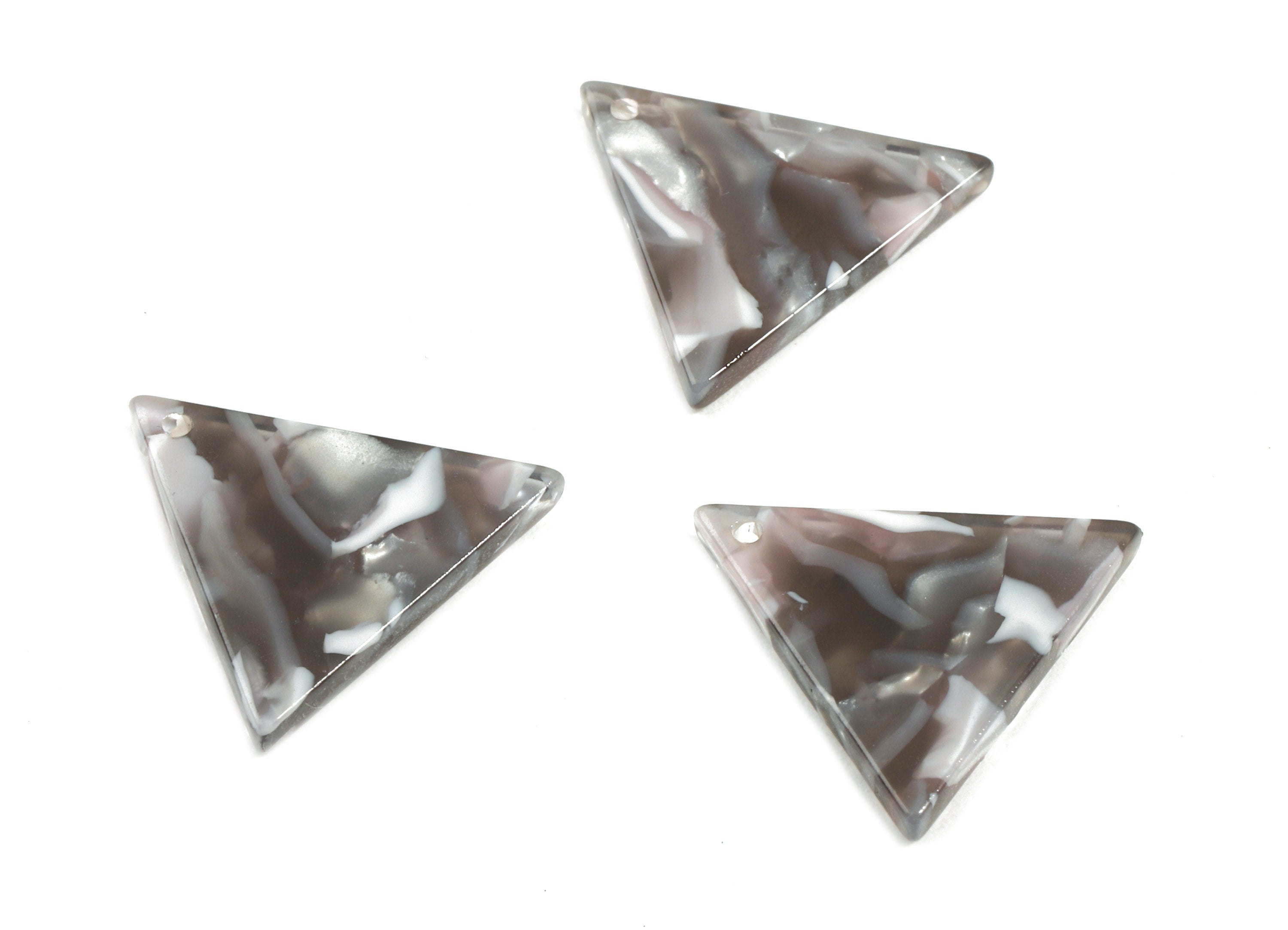 Acetate Triangle Charms - Triangle Earring and Pendant - Earring Finding - Jewelry Supplies - Color Code: A20 - 18.7x21.6x2.7mm - AC1042-A20 - DOMEDBAZAAR