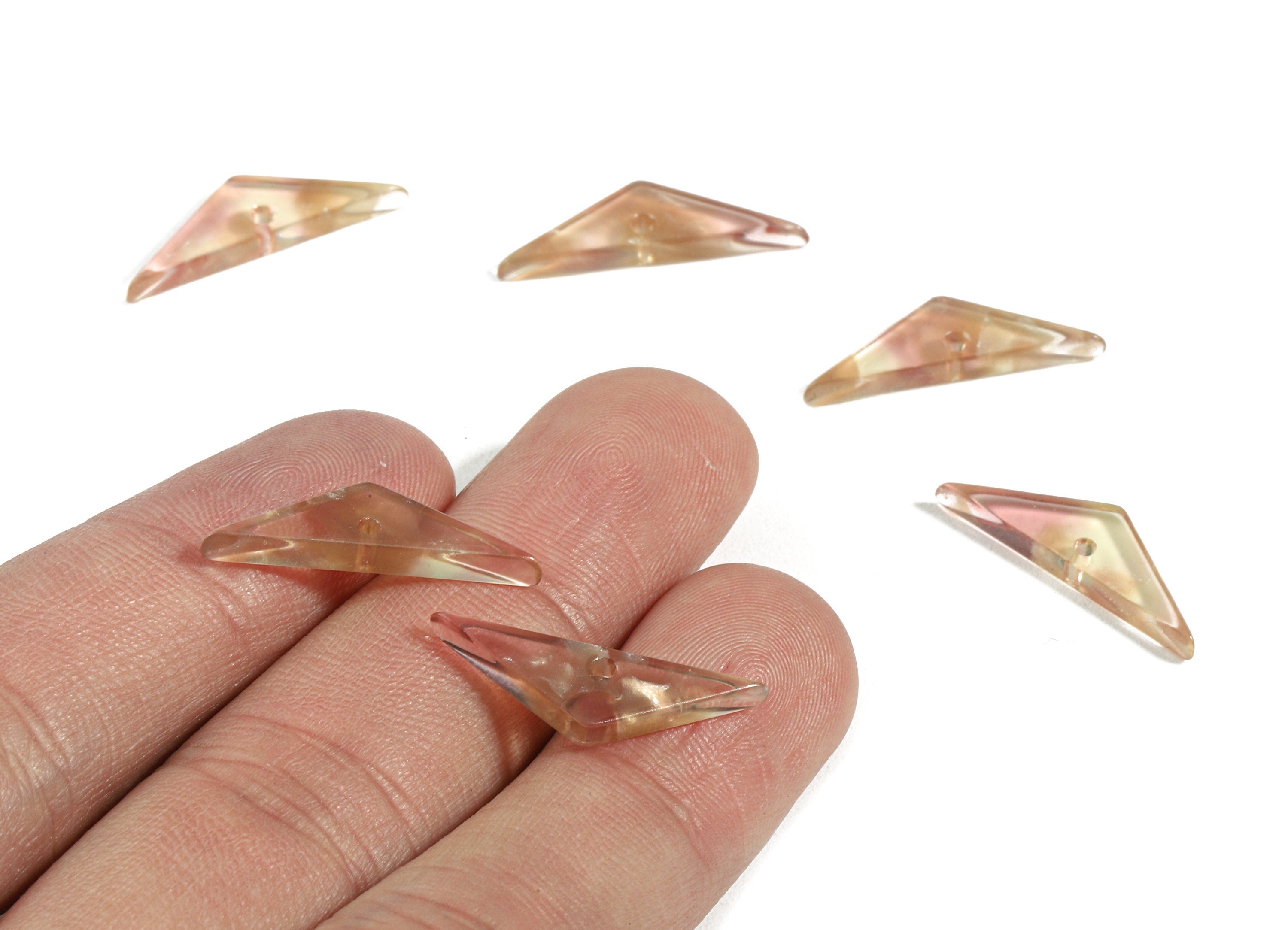 Acetate Triangle Charms - Triangle Earrings and Pendant - Earring Findings - Jewelry Supplies - Color Code:A45 - 23.5x7.1x2.9mm - AC1804-A45 - DOMEDBAZAAR