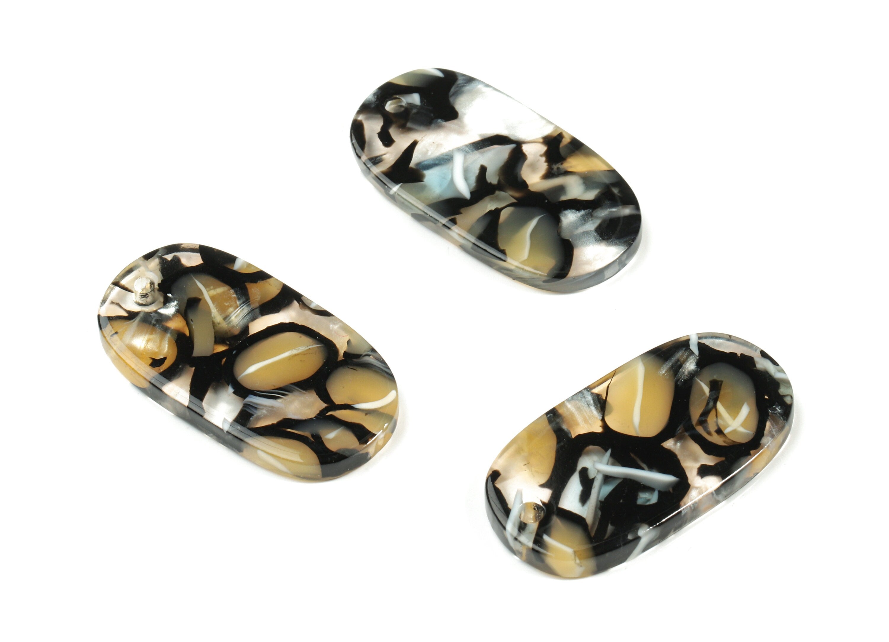 Acetate Oval Earring Charms - Mini Oval Pendant - Earring Findings - Jewelry Supplys - Color Code: A328 - 26.46x13.93x2.52mm - AC1156-A328 - DOMEDBAZAAR