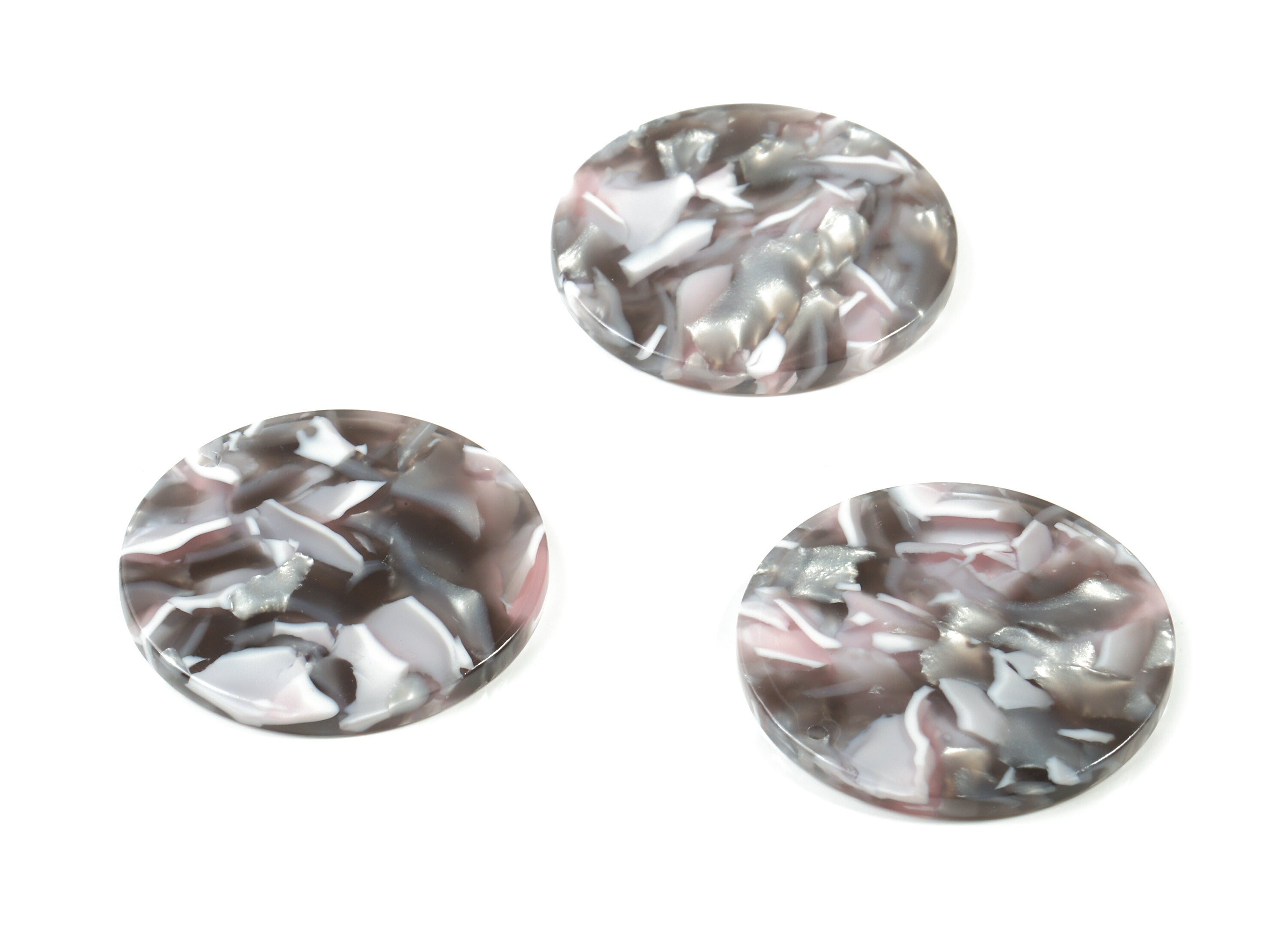 Acetate Round Earring Charms - Circle Pendant - Coin Charm - Jewelry Supplys - Color Code: A157 - 30.48x30.48x2.67mm - AC1315-A157 - DOMEDBAZAAR