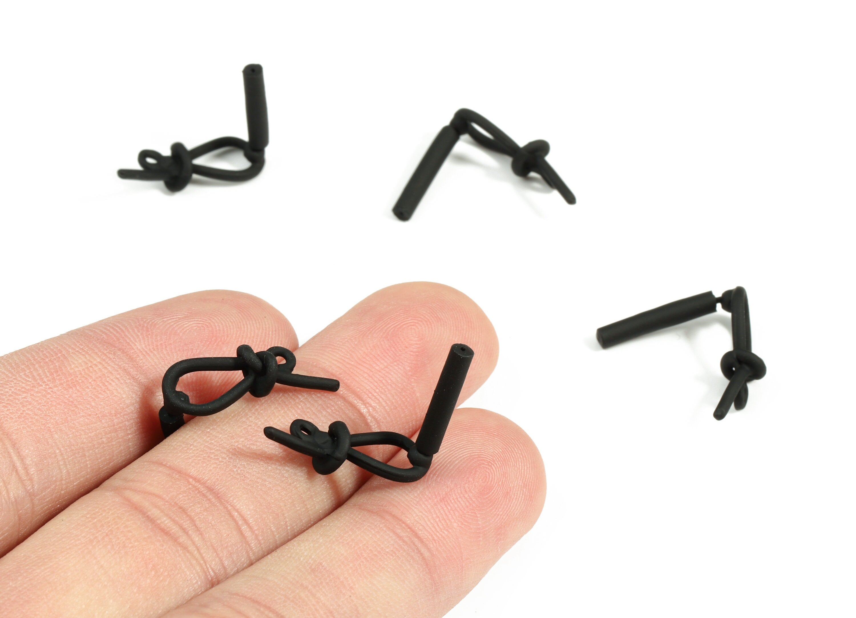 Alloy Knot Stud Earring With Loop - Zinc Alloy Node Earring Post - Silver Stud - Matte Black Tone Plated - 20.02x7.73x5.27mm - ZZ1617 - DOMEDBAZAAR