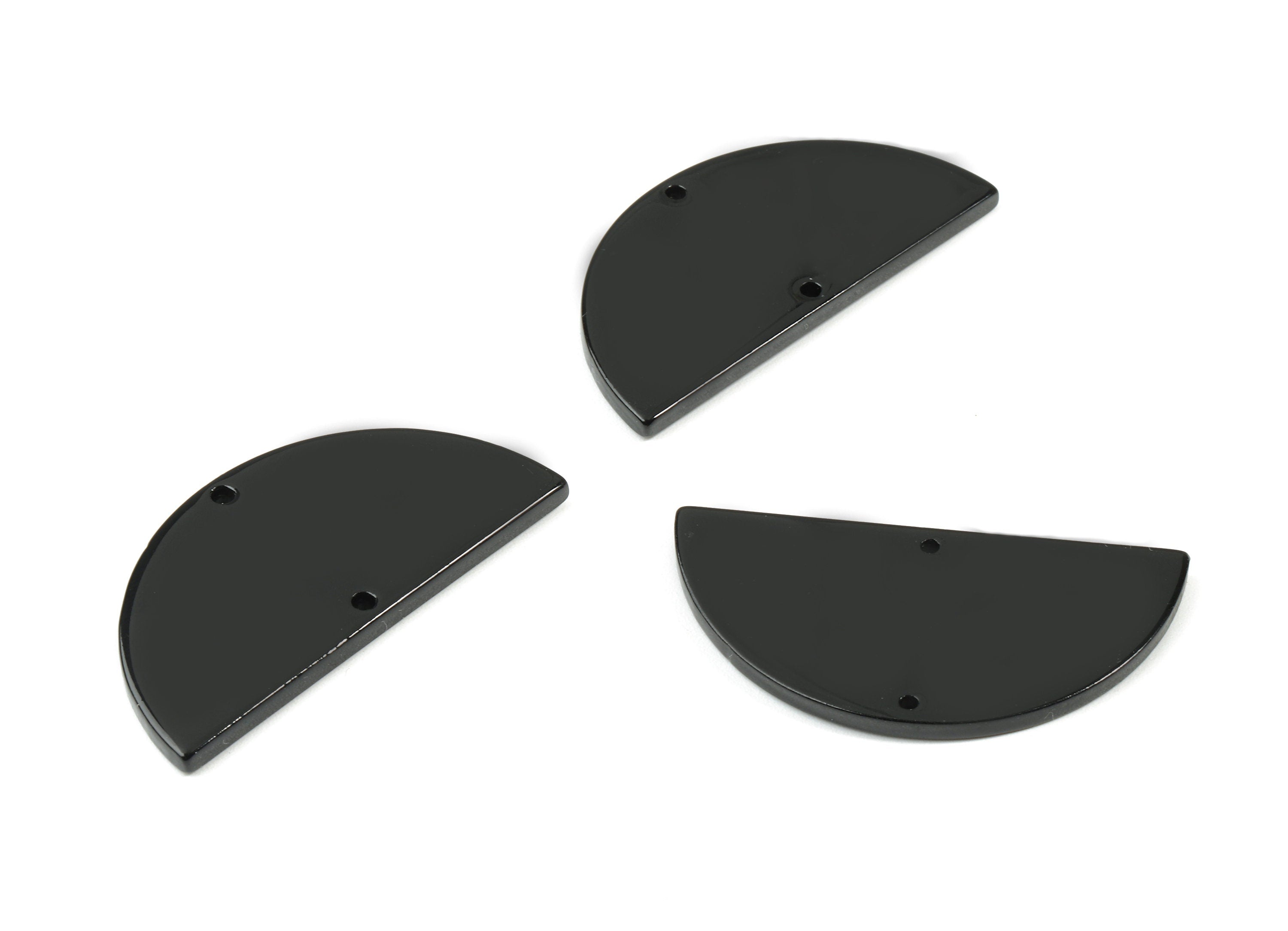 Acetate Semicircle Connectors - 2 Holes - Half Moon Earrings - Earring Findings - Color Code:A66 - 47.17x23.36x2.61mm - AC1809-A66 - DOMEDBAZAAR