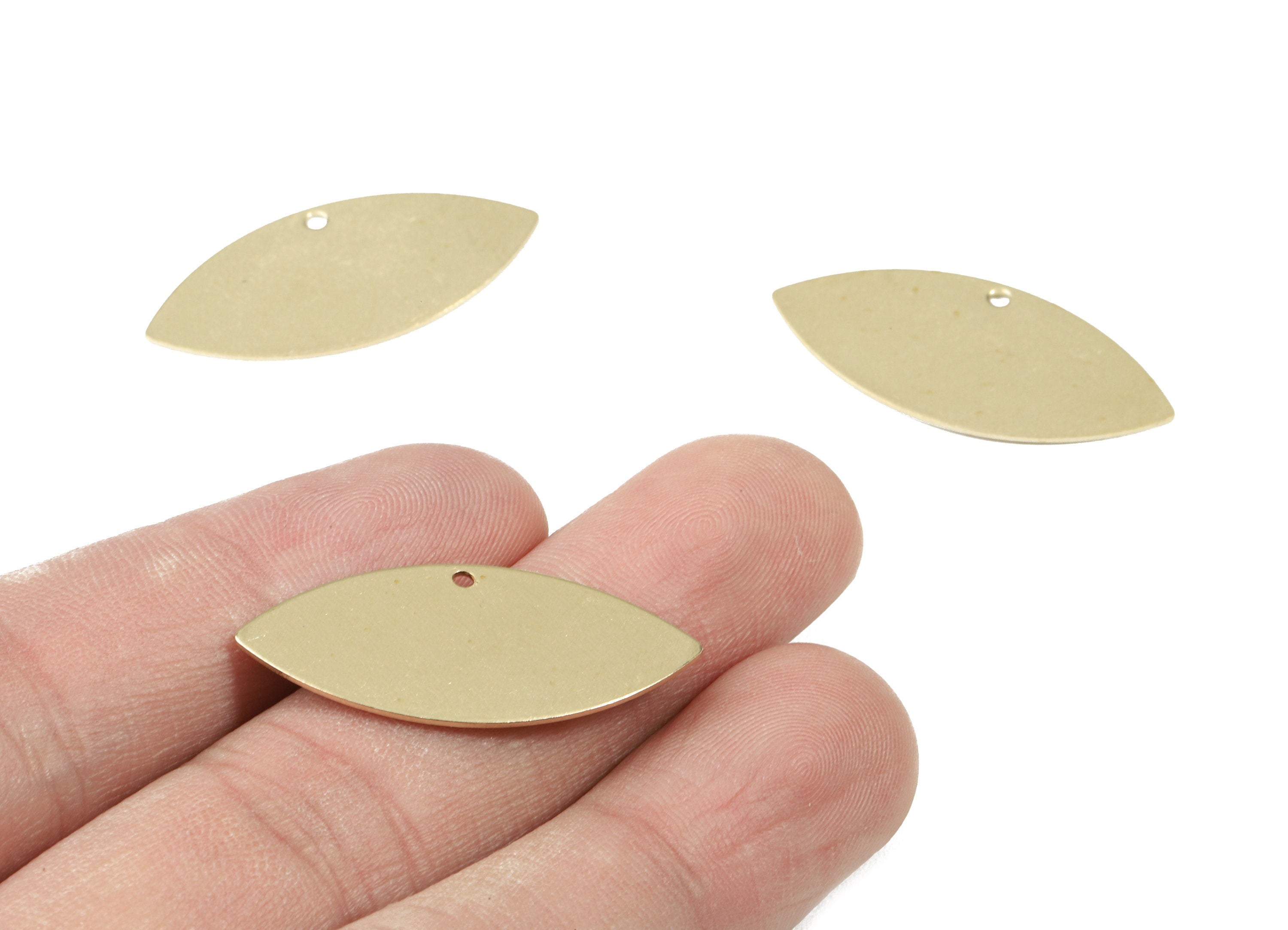 Personalized stamping blank - Brass Eye Earring Charms - Raw Brass Eye Pendant - Earring Findings - 32.05x14.8x0.62mm - PP3096 - DOMEDBAZAAR