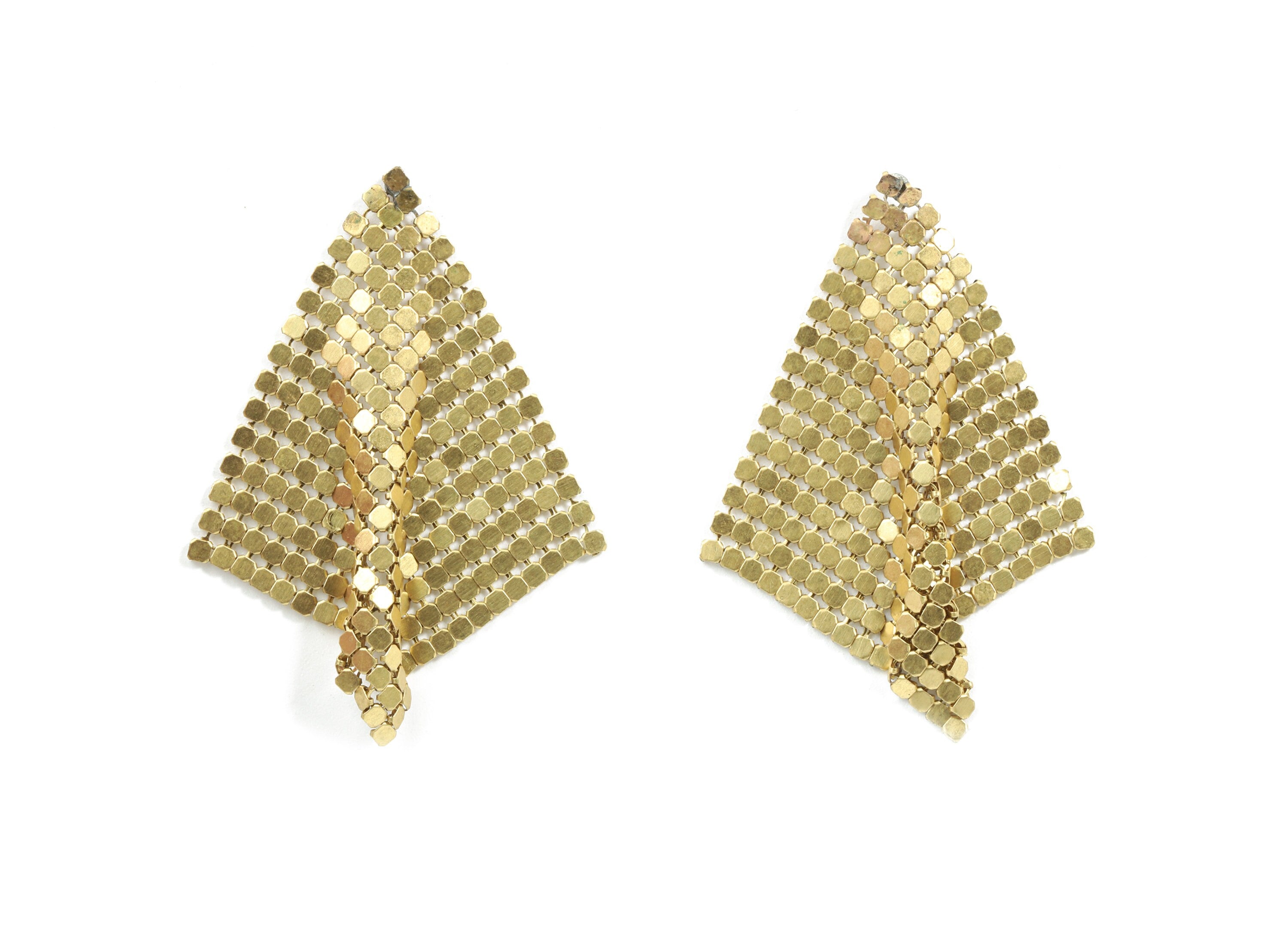 Brass Square Mesh Earring Post - Raw Brass 3x3mm Mesh Earring Stud - Earring Post - Jewelry Supplies - 50x50x1.57mm - PP3101 - DOMEDBAZAAR