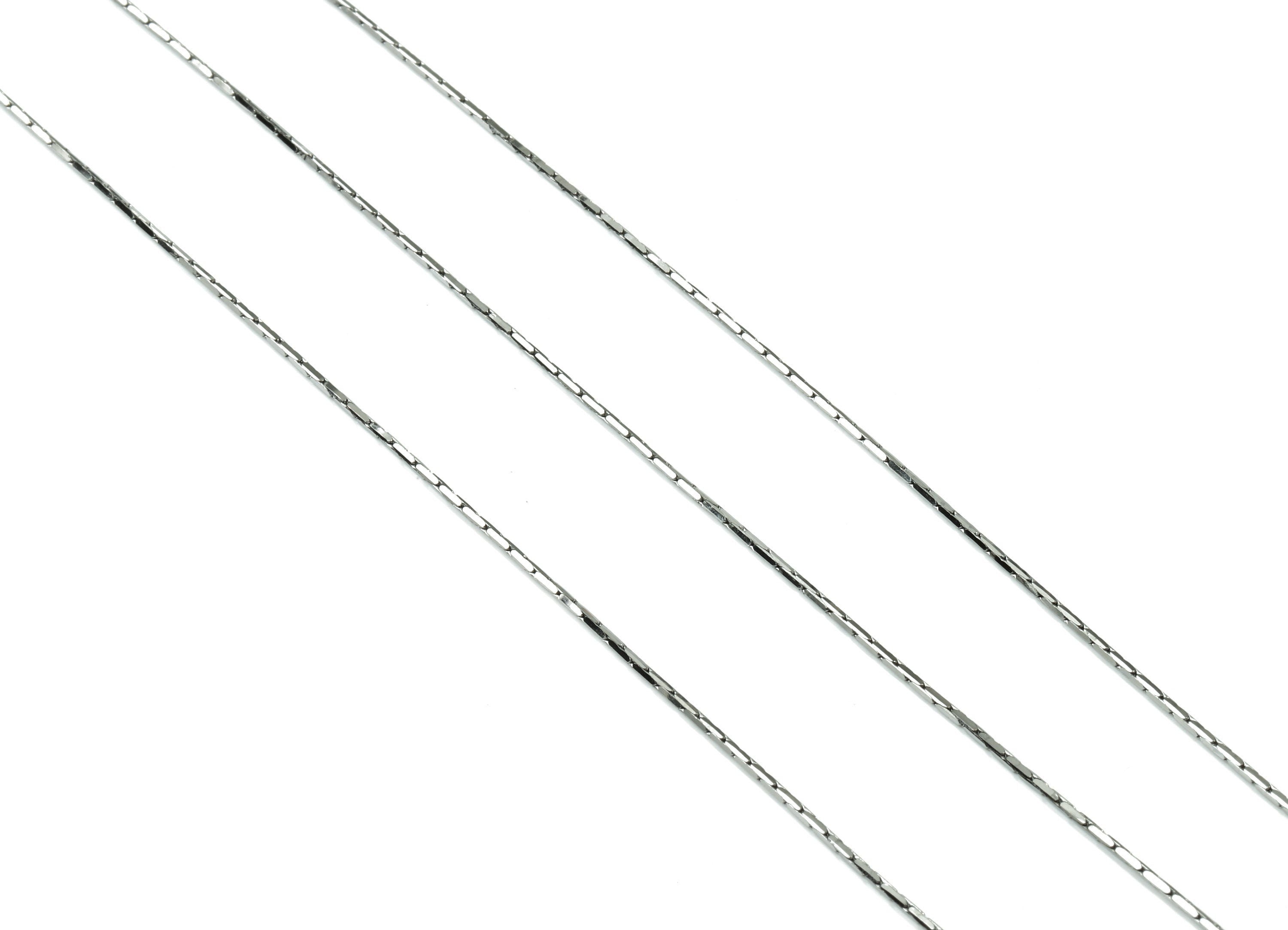 Tiny Snake Chain - Brass Chain - Gunmetal Plated - for Necklace Bracelet Jewellery Making - 0.04" - CC1050GM - DOMEDBAZAAR